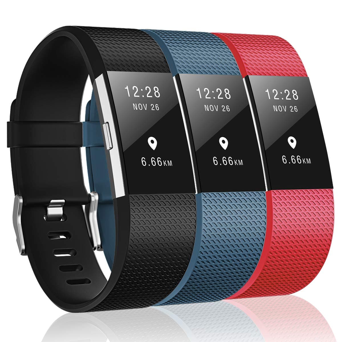 3 Pack Bands Compatible with Fitbit Charge 2, Classic & Special Edition Replacement Bands for Fitbit Charge 2, Women Men