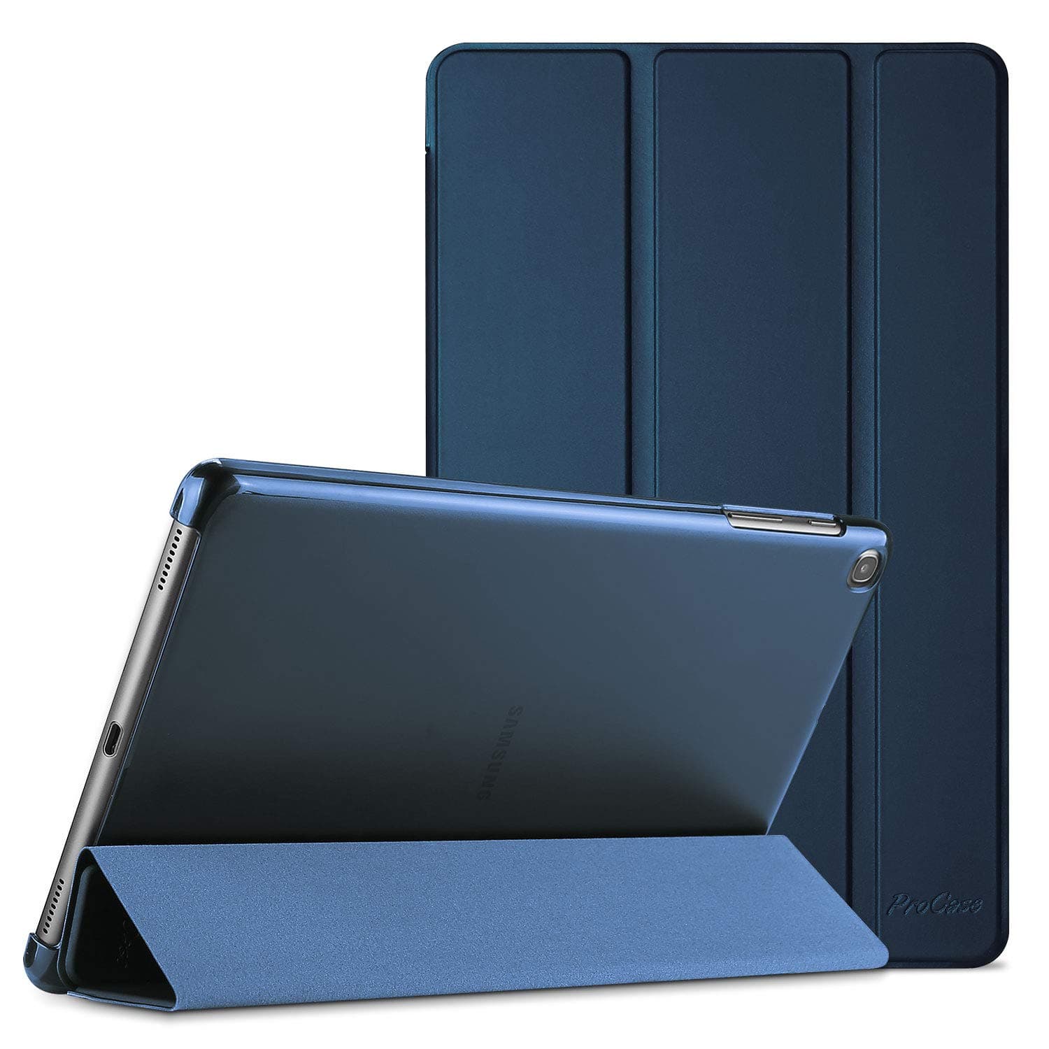 Galaxy Tab A 10.1 Case 2019 Model T510 T515 T517, Slim Lightweight Stand Case Shell Cover for 10.1 Inch Galaxy Tab A Tablet SM-T510 SM-T515 SM-T517 2019 Release -Navy