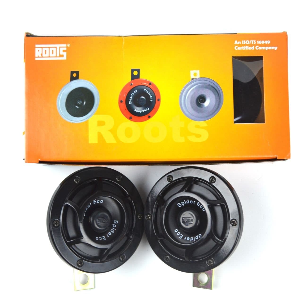 Roots Spider Eco Horn Pair (12V, Black)