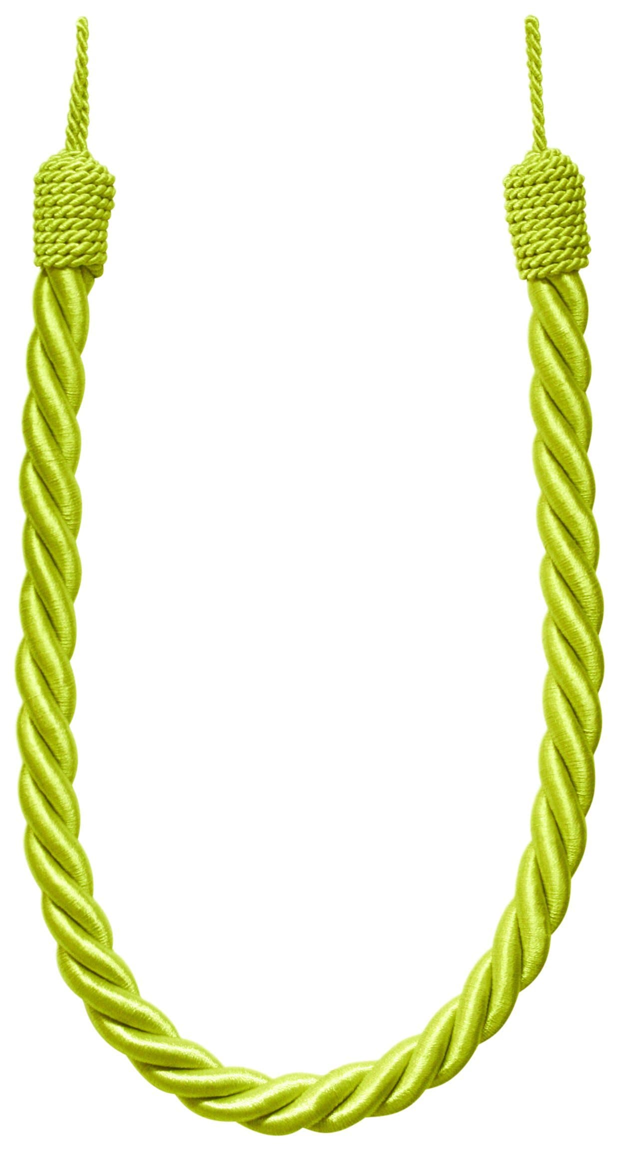 Jones Interiors Reef Twisted Rope Tieback, Polyester, Chartreuse, 40x7x3 cm