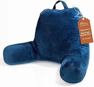 Sasttie Standard Reading Pillow Back Pillow for Sitting in Bed，Memory Foam Chair Pillow，Bed Rest Pillows,Navy