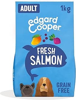Edgard & Cooper Dry Dog Food For Medium Breed Adult Dogs (1kg), Fresh Salmon, Balanced Fibre For Gut Health, Hypoallergenic Recipe With Natural Ingredients, Never Fish Meal