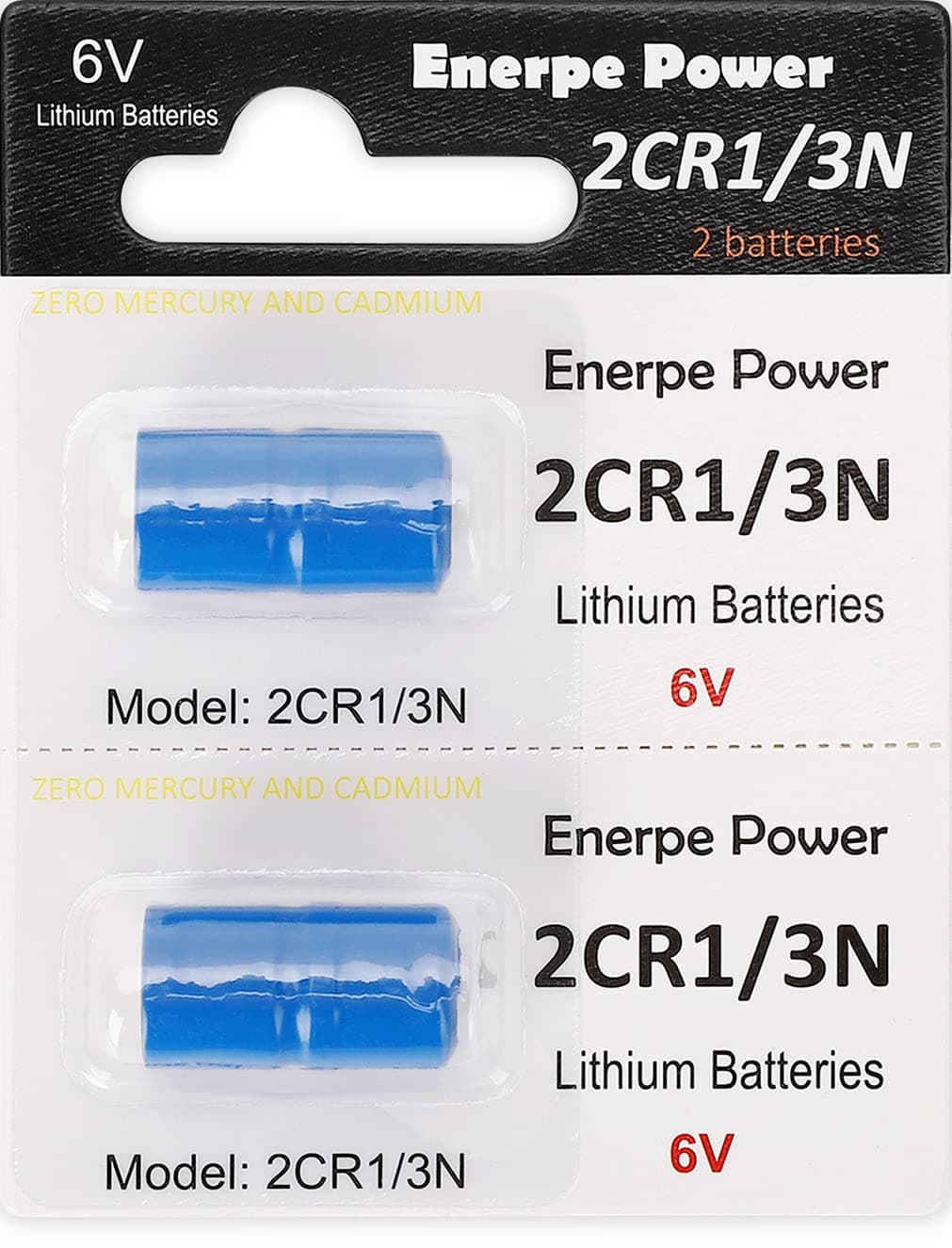 2CR1/3N 6 Volt Replacement Battery for Pet Stop, Dog Guard, Perimeter and Extreme Dog Collars 2-Pack
