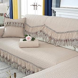 Sofa Slipcovers,Sofa Cushion Non-Slip Modern Home Sofa Cover Four Seasons Universal@Khaki_80*80Cm(1Pcs)