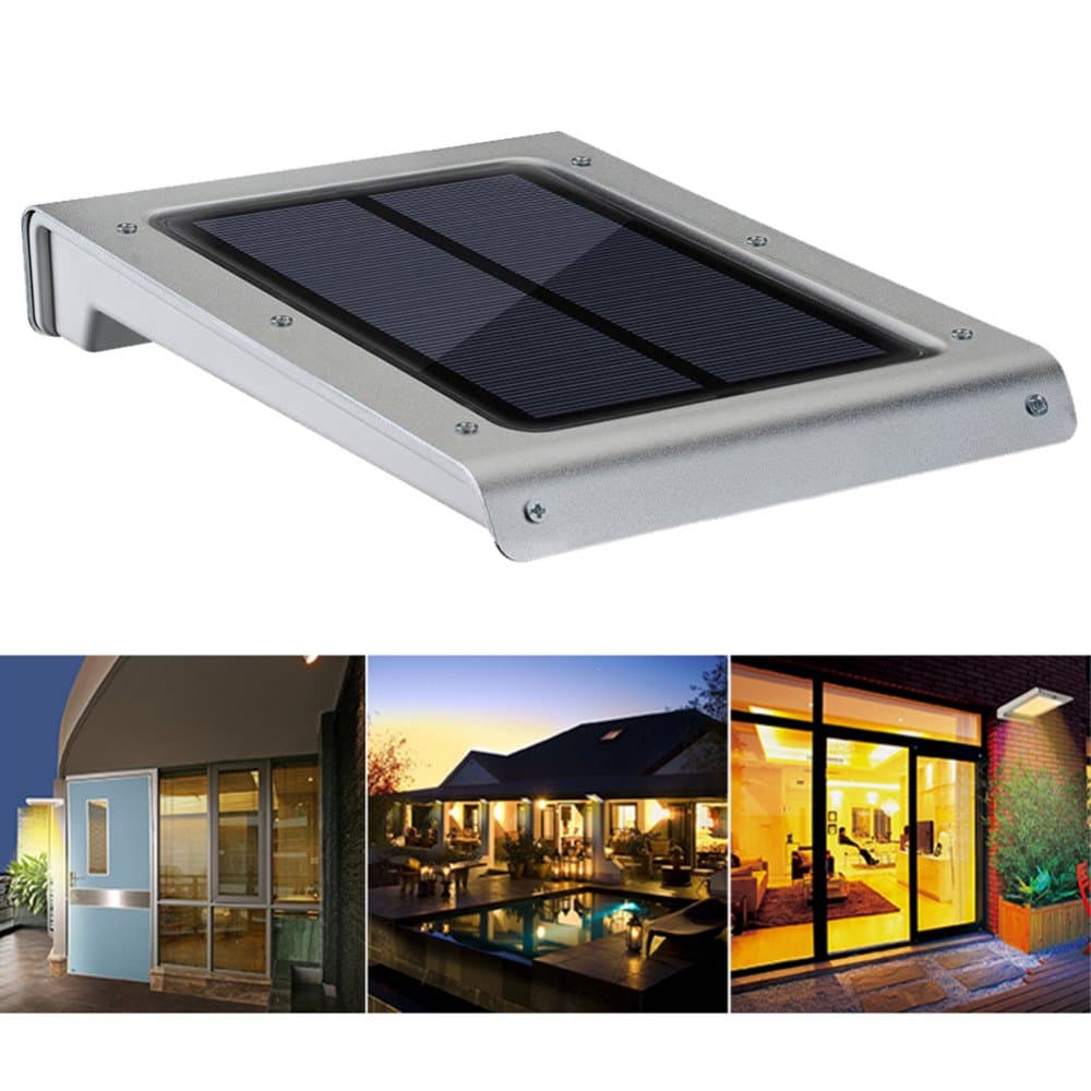 Solar Motion Light: FreeLight 25 LED Solar Motion Light with Stylish Aluminium Body and PIR Motion Sensor