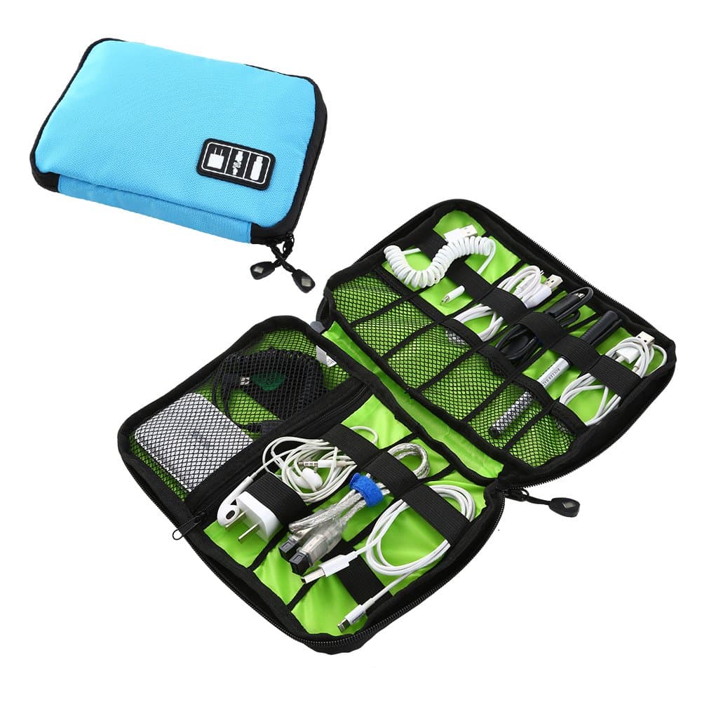 Travel Cable Organizer Electronics Accessories Organizer Bags (Blue)