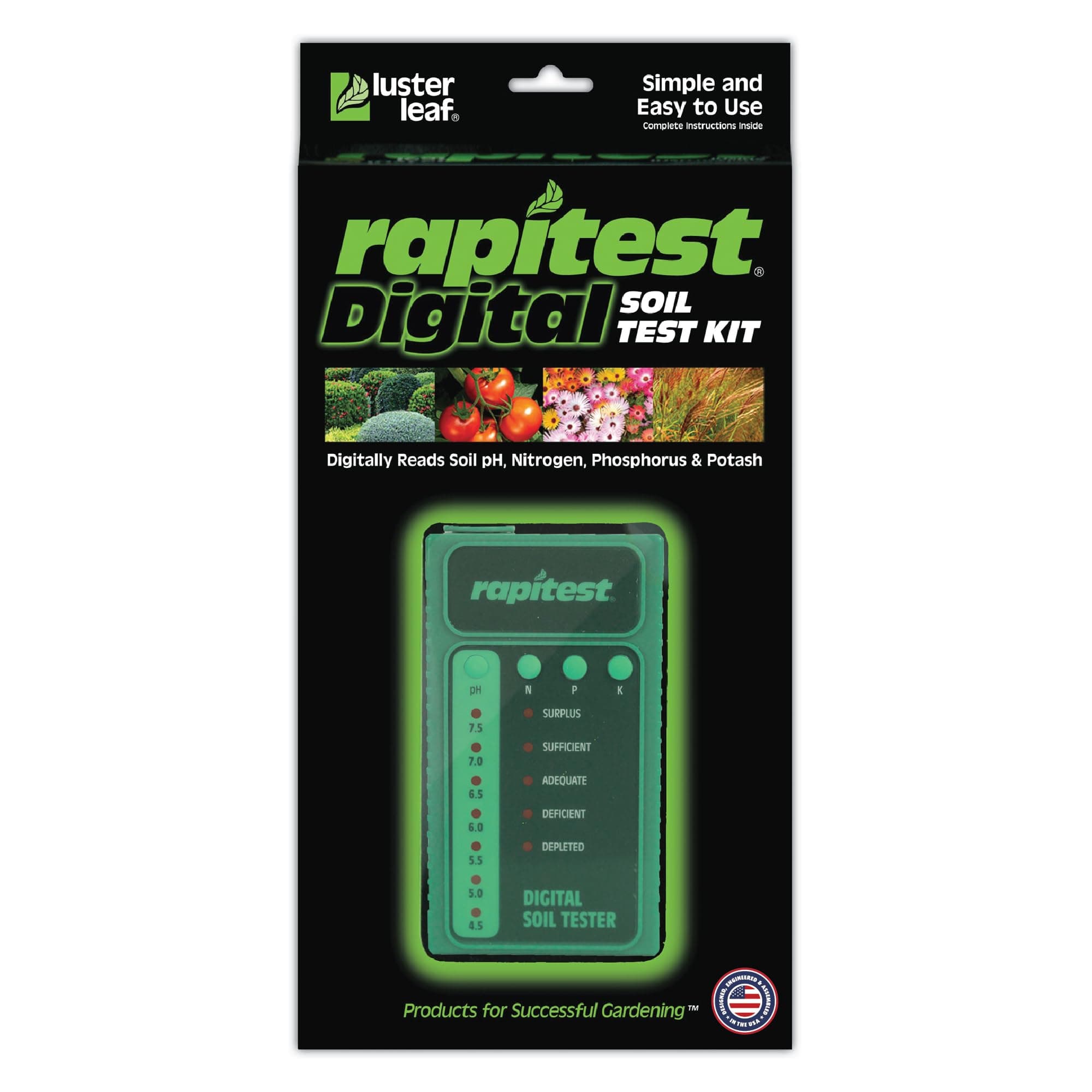 Luster Leaf 1605 Digital Soil Test Kit for pH, N, P and K, 1