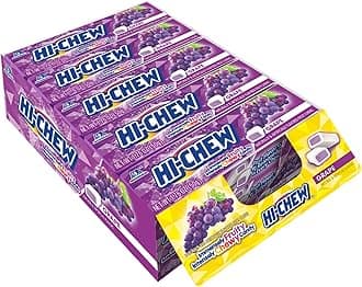Grape Sticks, 15-Pack, Unique Fun Soft & Chewy Taffy Easter Candy, 1.76oz Each - Made with Immensely Juicy Fruity Flavors