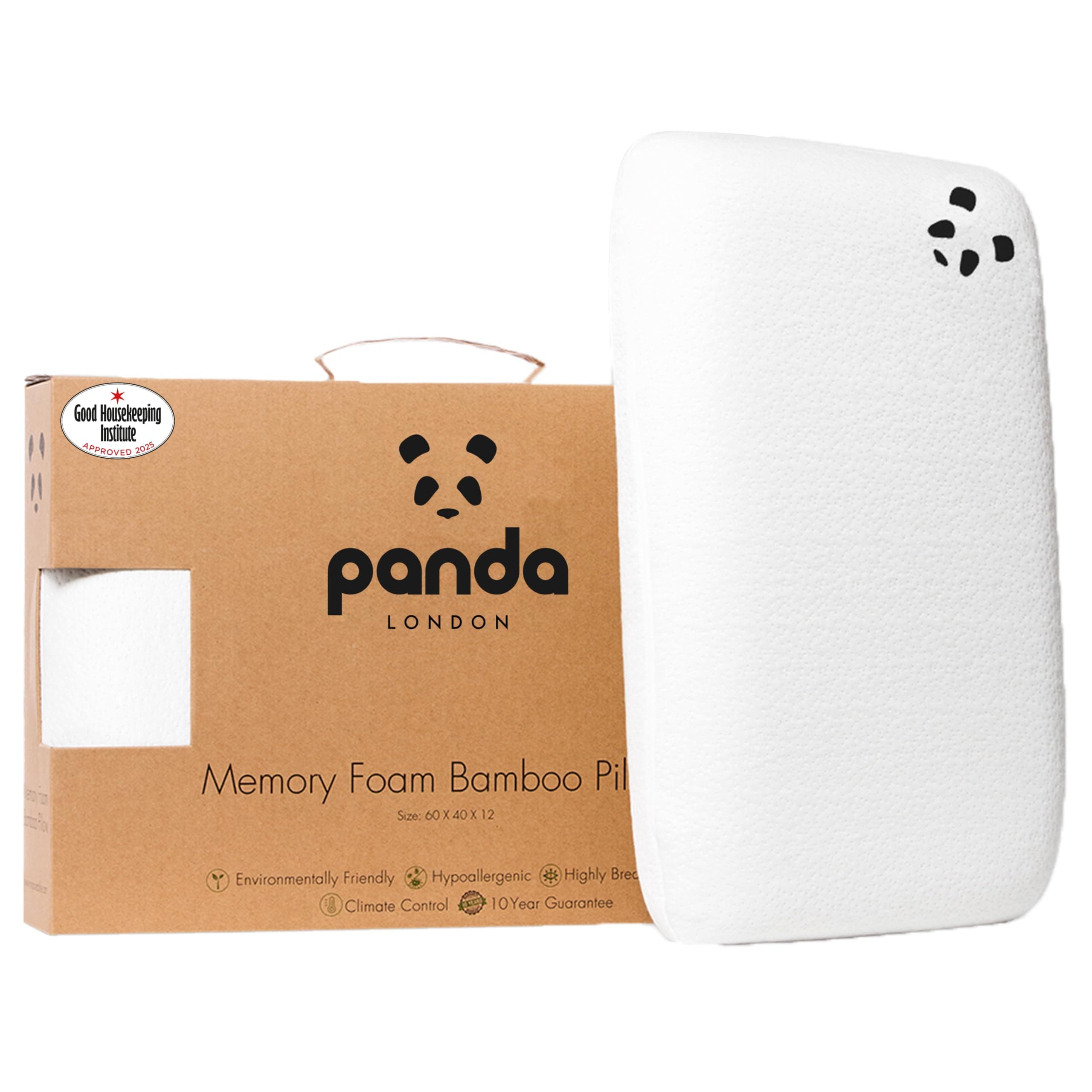 Panda Memory Foam Bamboo Pillow (2024)