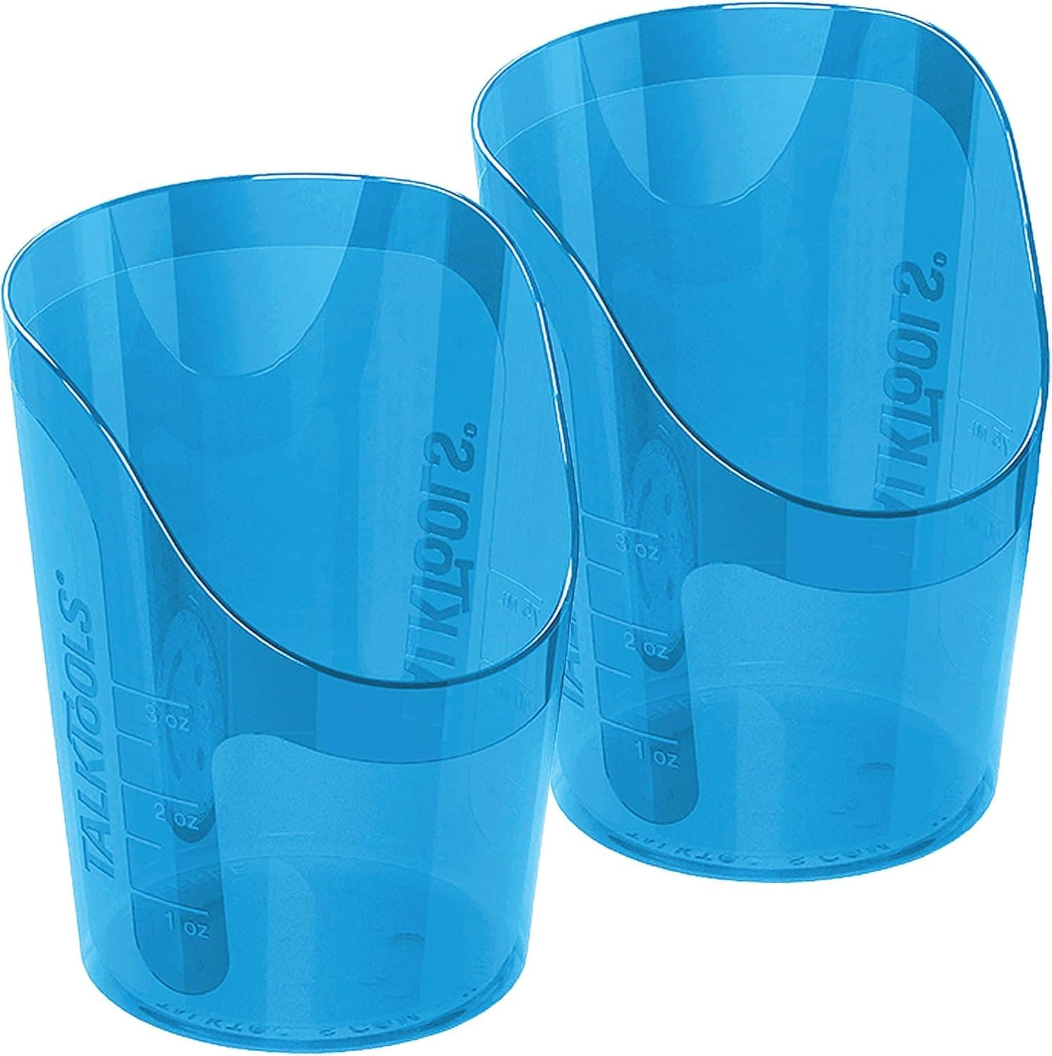 Cut Out Cups - Motor and Coordination Support | Drinking Glass for Stable and Fixed Position | Special Drinking and Therapy Training Cup | Easy to Grip and Sipping | 3 oz Blue (2 Pk)