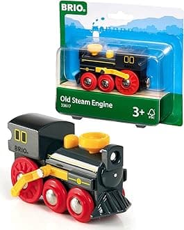 BRIO World Classic Steam Train Engine - Toys for Kids Age 3 Years Up - Add On Railway Accessory
