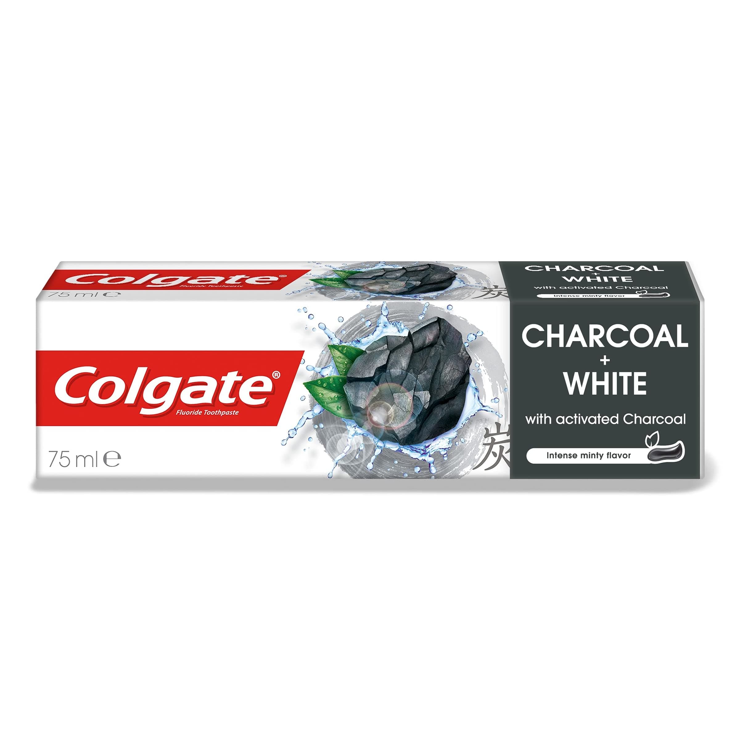 Natural Extracts Charcoal + White Toothpaste 12 x 75ml Multipack