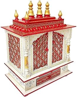 Kamdhenu Art and Craft Wooden Temple/Home Pooja Mandir/Mandap (K-5NE)