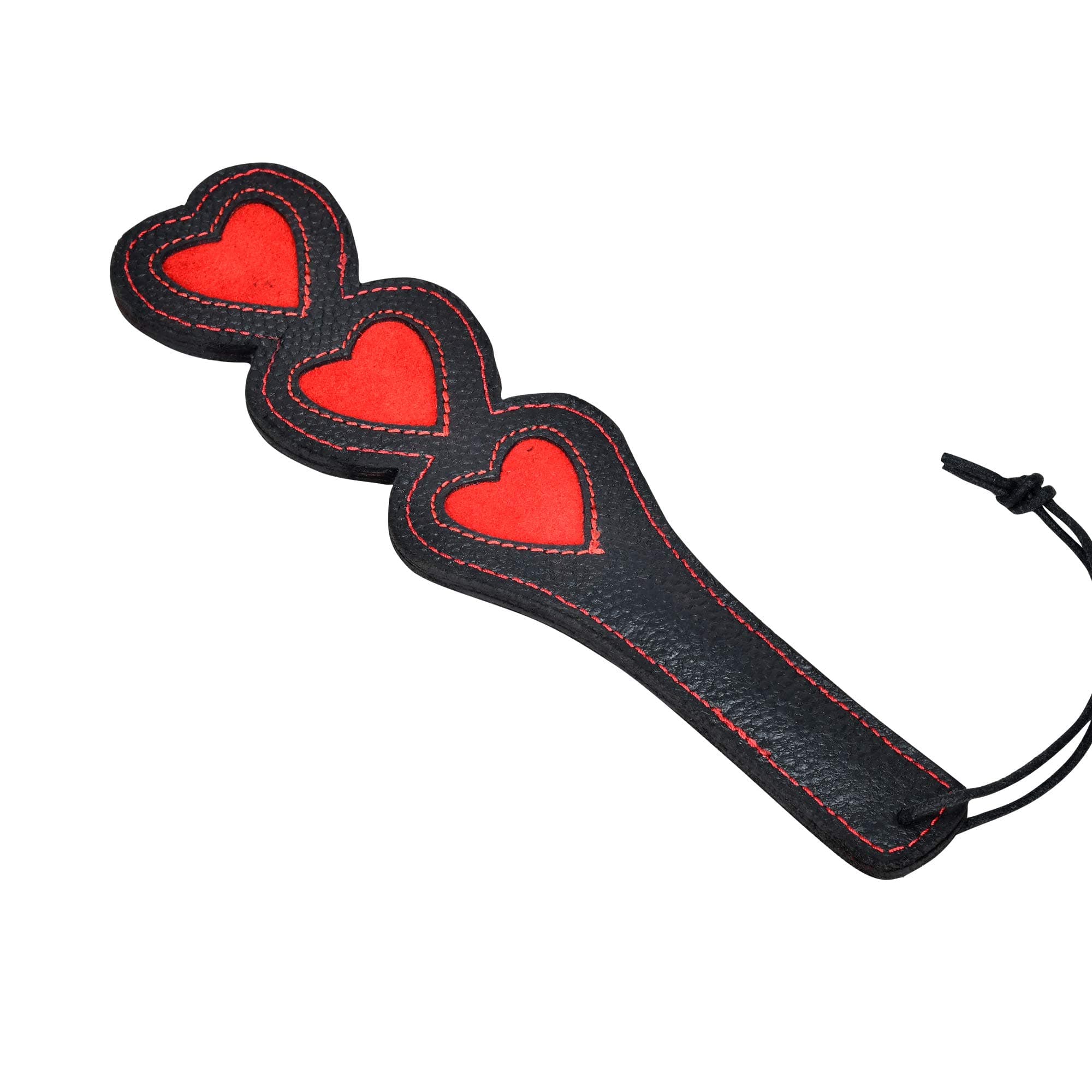 Premium Quality Real Grain Leather Bat/Paddle with Heart Shaped Cutouts for Sports