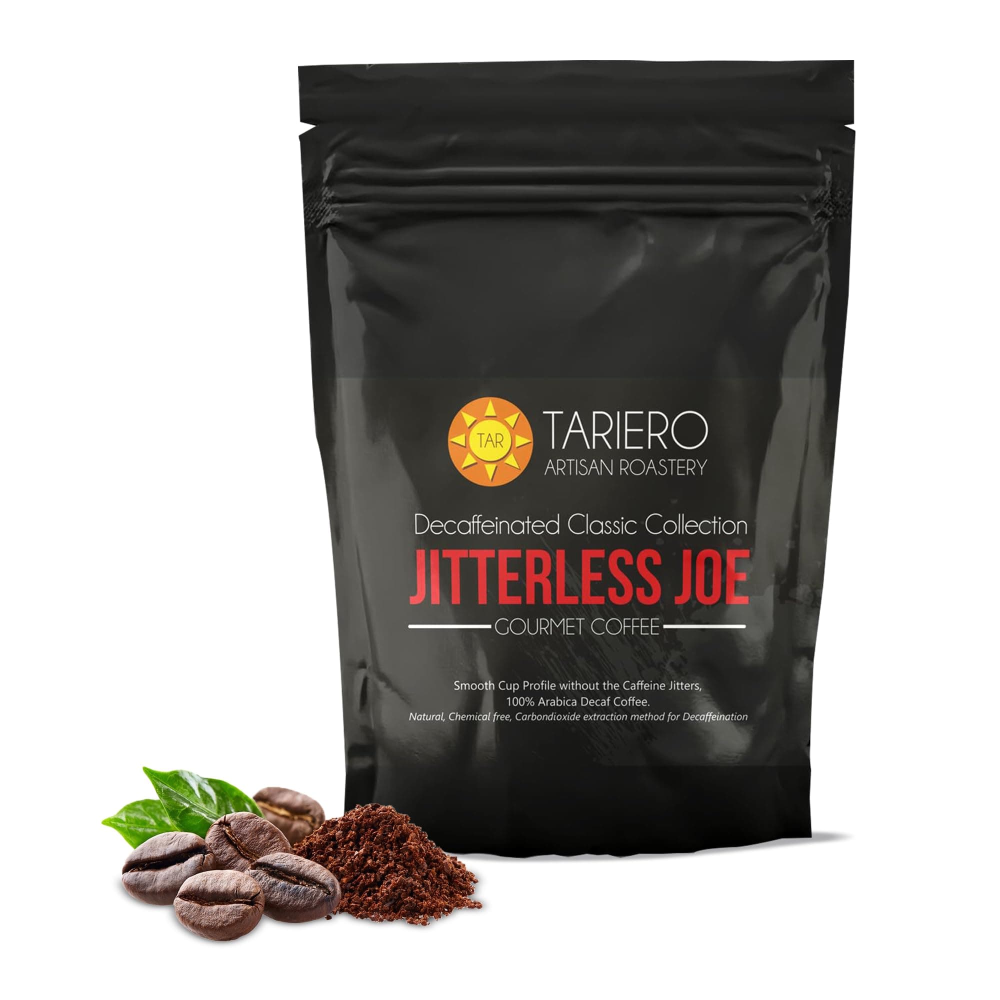 Lo-Caffeine JITTERLESS JOE Coffee | 65% DECAFFEINATED | Medium Roast | Whole Bean Coffee (100 Gram)