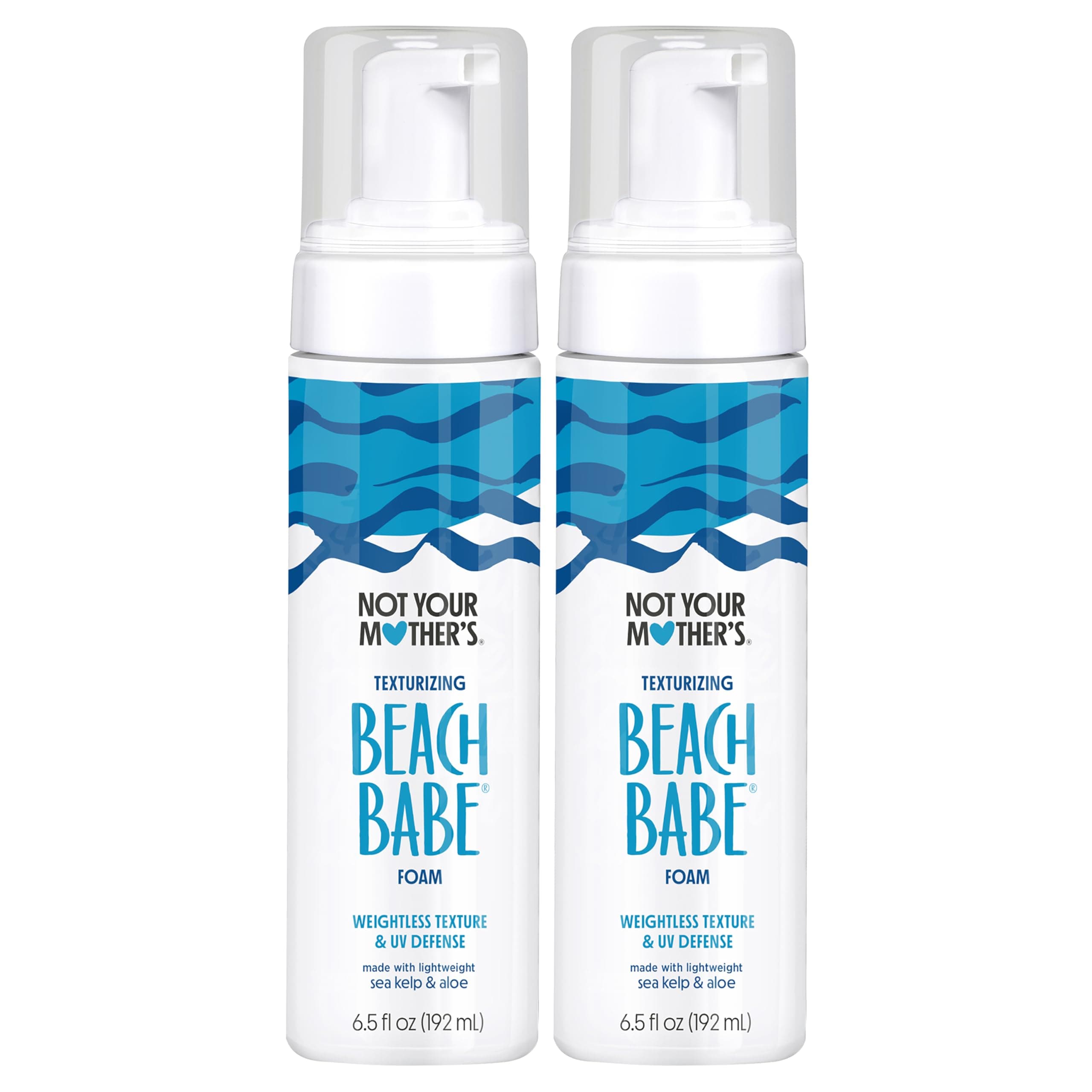 Beach Babe Texturizing Foam (2-Pack) - 6.5 fl oz Each - Crunch-Free Texture and Touchable Waves with UV Defense - Conditions & Hydrates for All Hair Types
