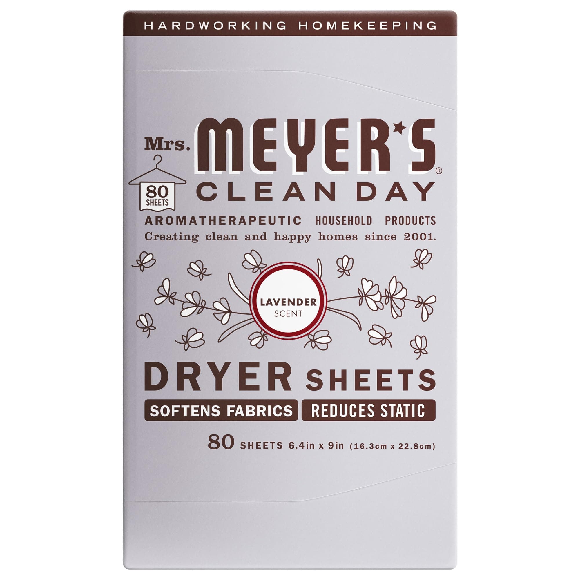 CLEAN DAY Dryer Sheets, Lavender, 80 ct