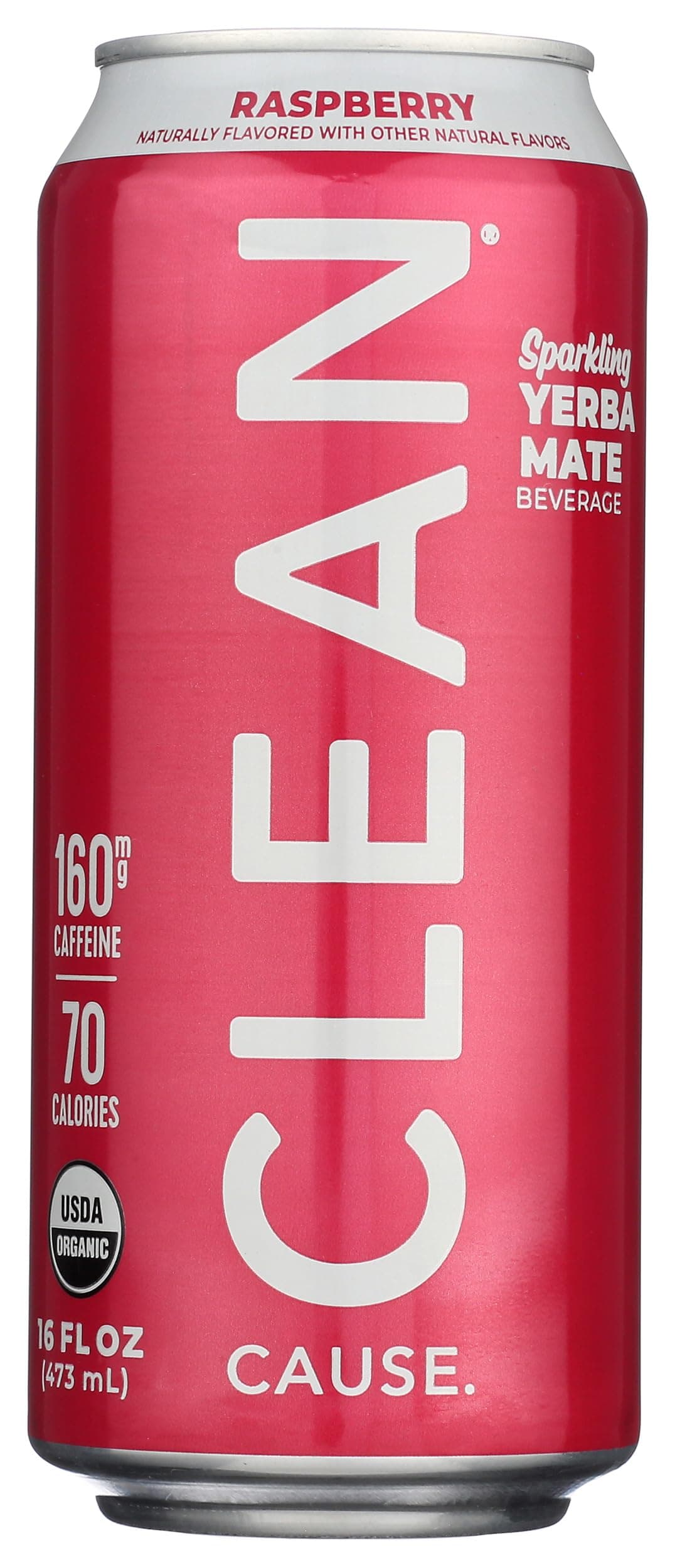 Clean Cause, Yerba Mate Raspberry Organic, 16 Fl Oz