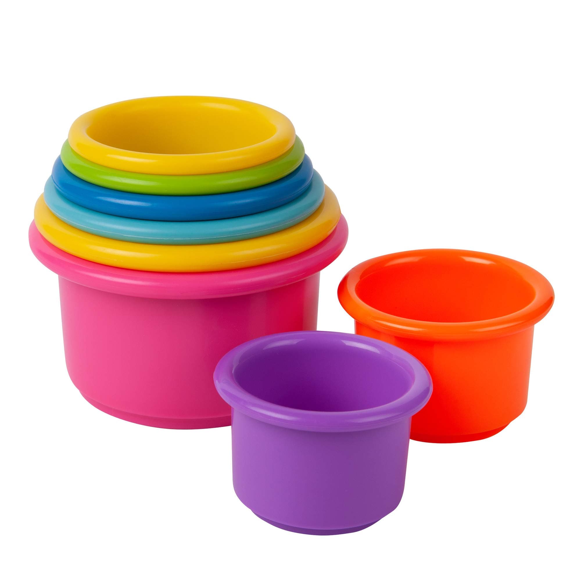 The First Years Stack N Count Cups, Multicolor, 8 Pcs