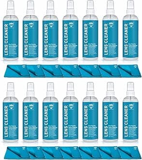 Royal Care Lens Cleaner Spray 100 ML Pack Kit – Professional Lens Cleaner Spray with Microfiber Cloths – Best for Eyeglasses, Cameras, and Lenses - Safely Cleans Fingerprints, Dust, Oil (Pack of 14)