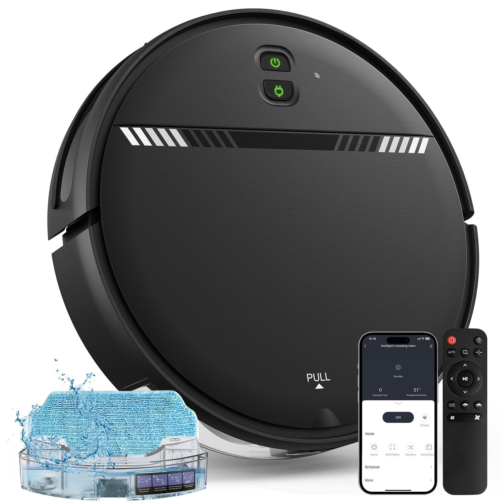 BR151YYBK Robot Vacuum and Mop Combo 8M7