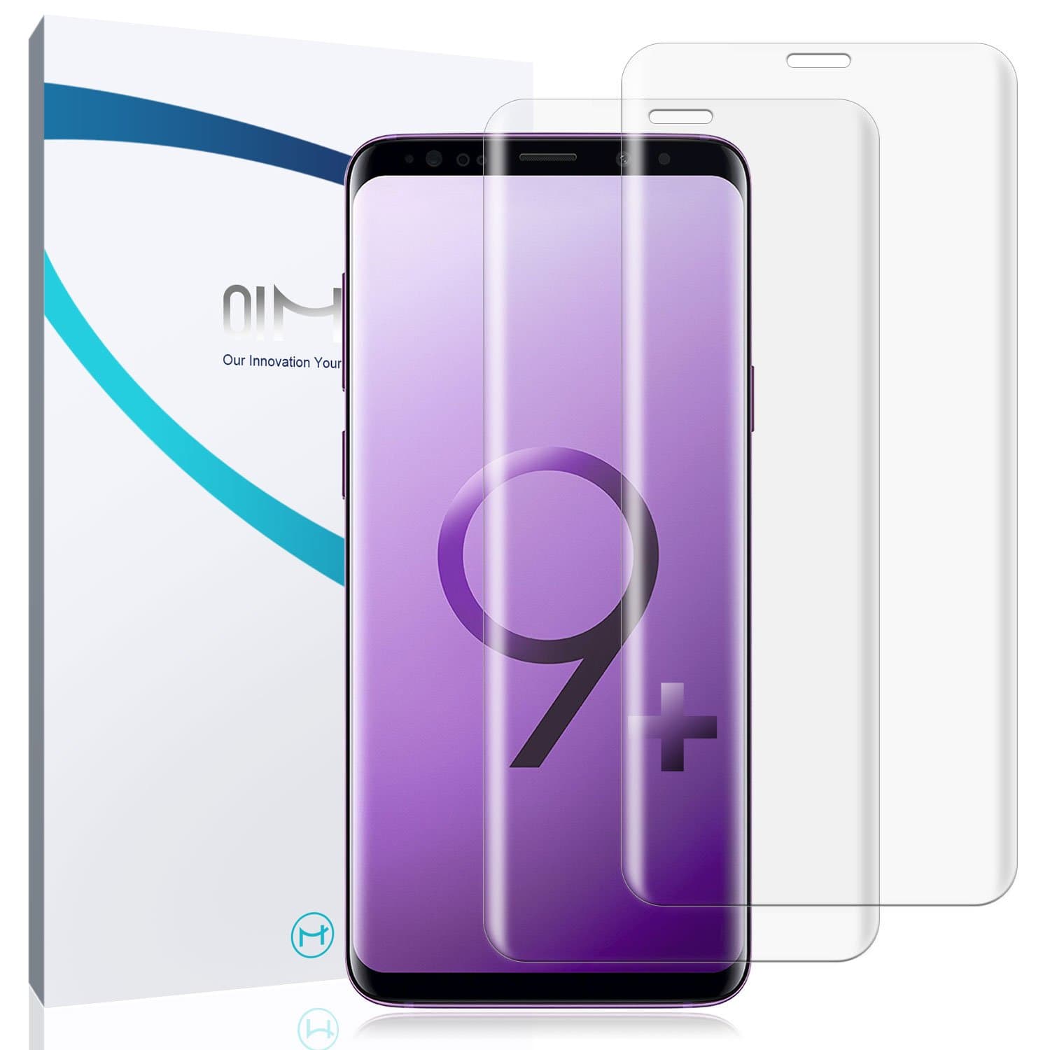QiMai 2X Full Coverage Screen Protector for Galaxy S9 Plus S9+ HD Case-Friendly Ultra-Thin Screen Film