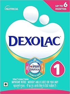 Dexolac Infant Formula Milk Powder for Babies - Stage 1 (Upto 6 months) - with FOS and 36 Vital Nutrients - 400g - BIB Pack