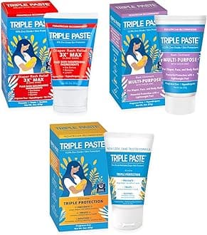 Sponsored Ad - Triple Paste Gift Bundle: Diaper Rash Cream Ointment, 3X Max Strength, Multi-Purpose, 2oz Trio Kit