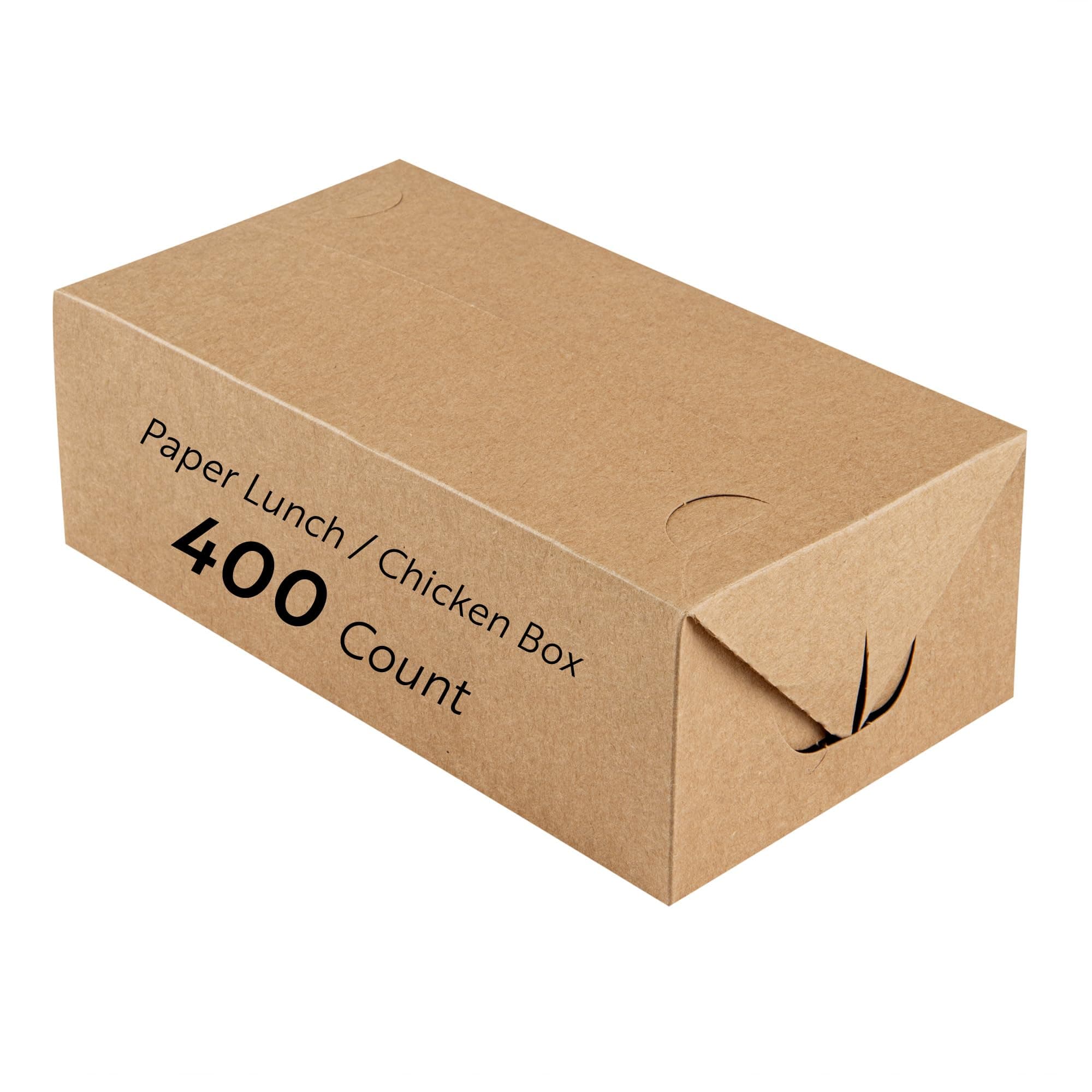 Restaurantware Bio Tek 71 Ounce To Go Boxes, 400 Rectangle Take Out Food Containers - Fast Top Closure, Disposable, Kraft Paper Carry Out Containers, Greaseproof, For Burgers Or Fried Chicken