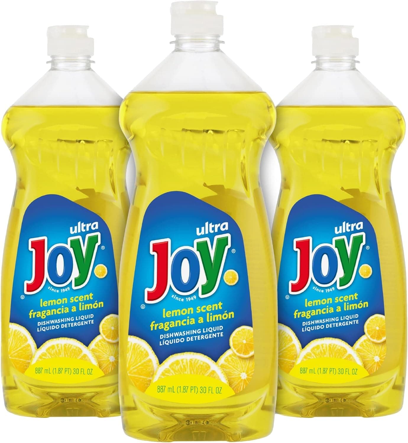 Peaceful Squirrel Packaged - JOY Ultra Dish Soap Liquid Lemon Fresh Scent - 30 Fl. Oz - (Pack of 3), Yellow