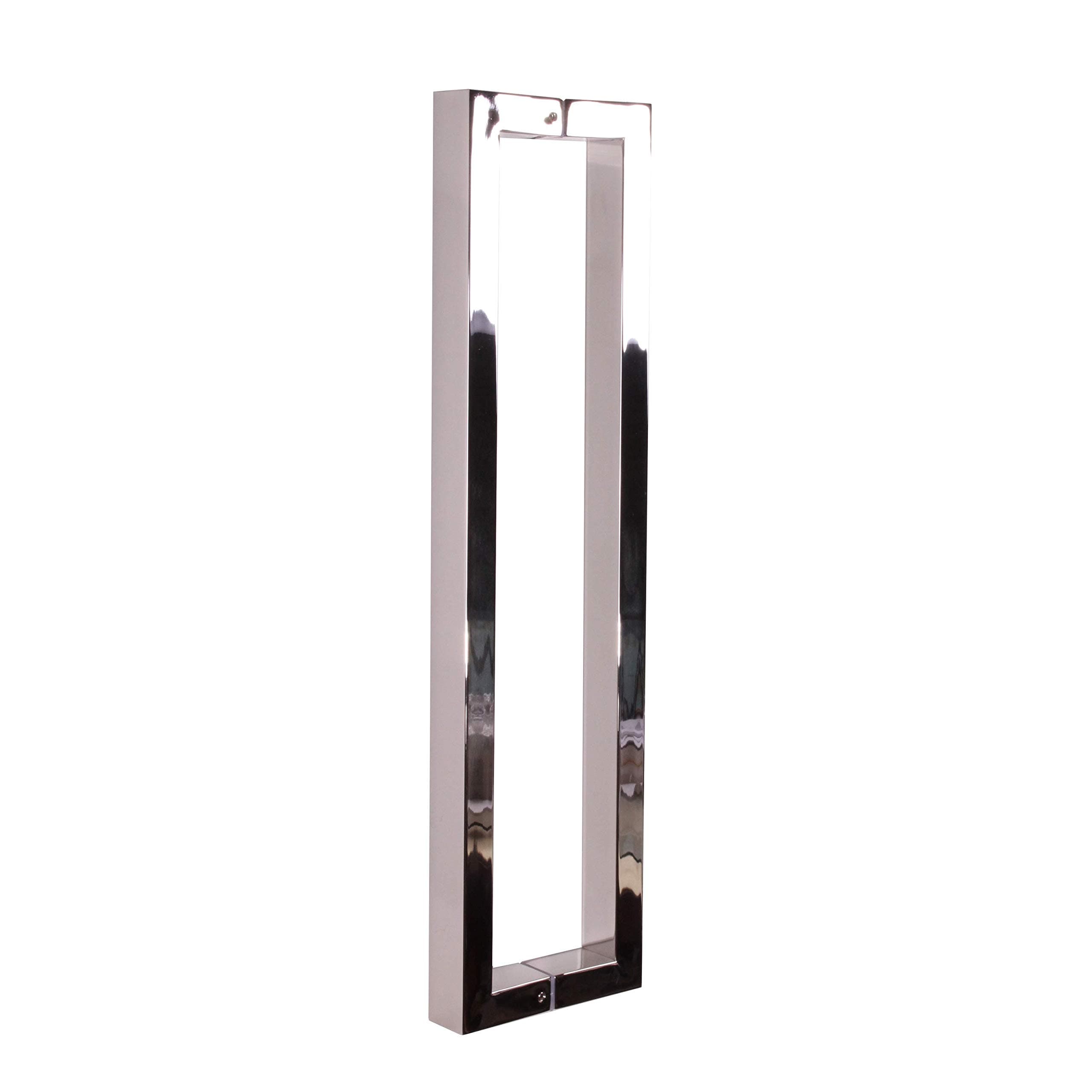 Pull Push 48 inches Handles for Entrance Entry Front Door, Interior and Exterior, Mirror Finish, Storefront Door, Commercial Entry Gate and Office Door, Modern and Decent Design Rectangle Style.