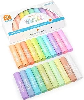 Shuttle Art Tempera Paint Sticks for Children, 20 Pastel Colours, Washable Gouache Tempera Paint Sticks for Kids, Twistable, Mess-Free, Fast Drying, Work Great on Paper Wood Glass Ceramic Canvas