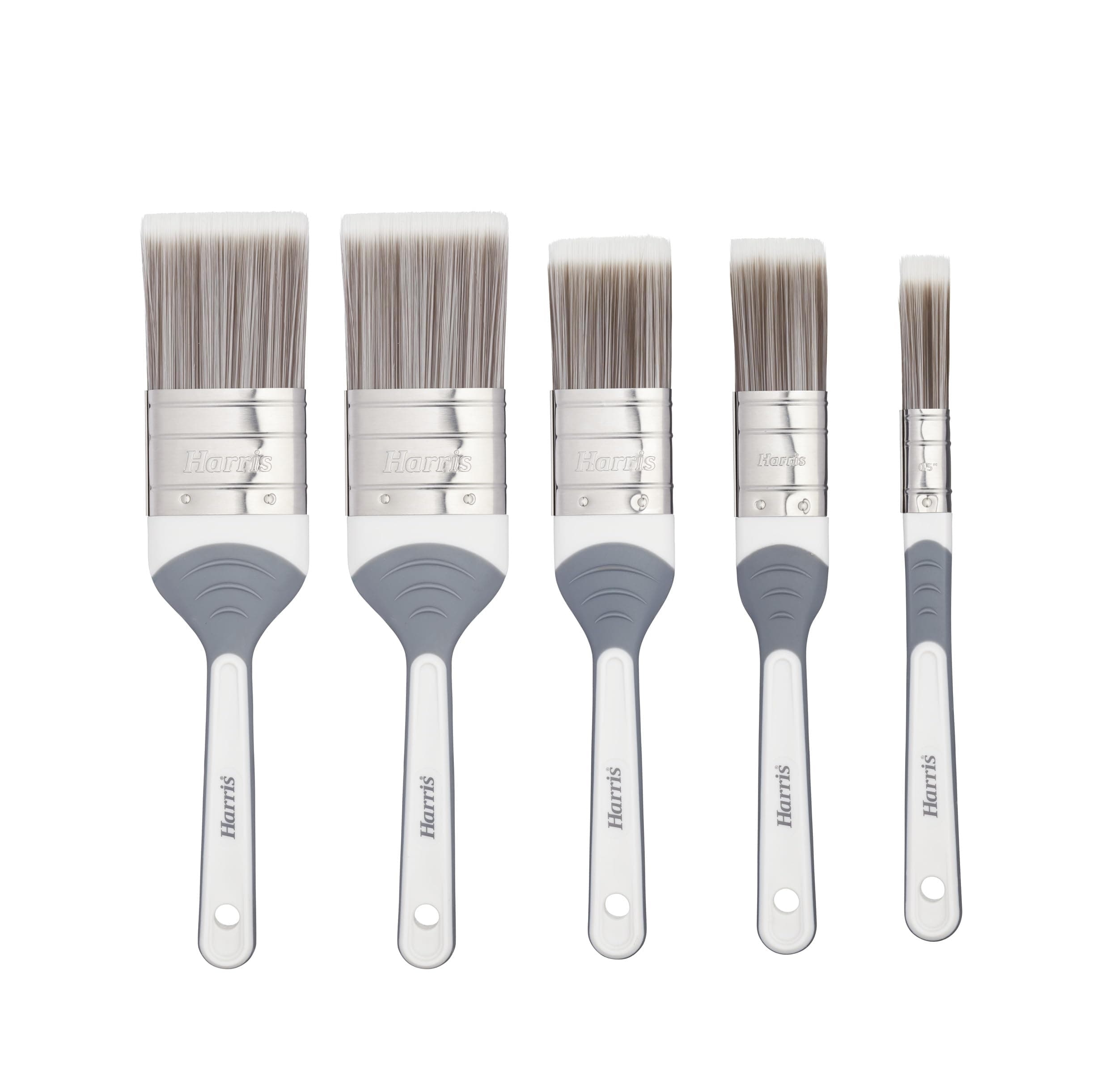 Harris Seriously Good Paintbrush Set, 5 Brush Pack, 1 x 0.5, 1 x 1, 1 x 1.5, 2 x 2 Paint Brushes