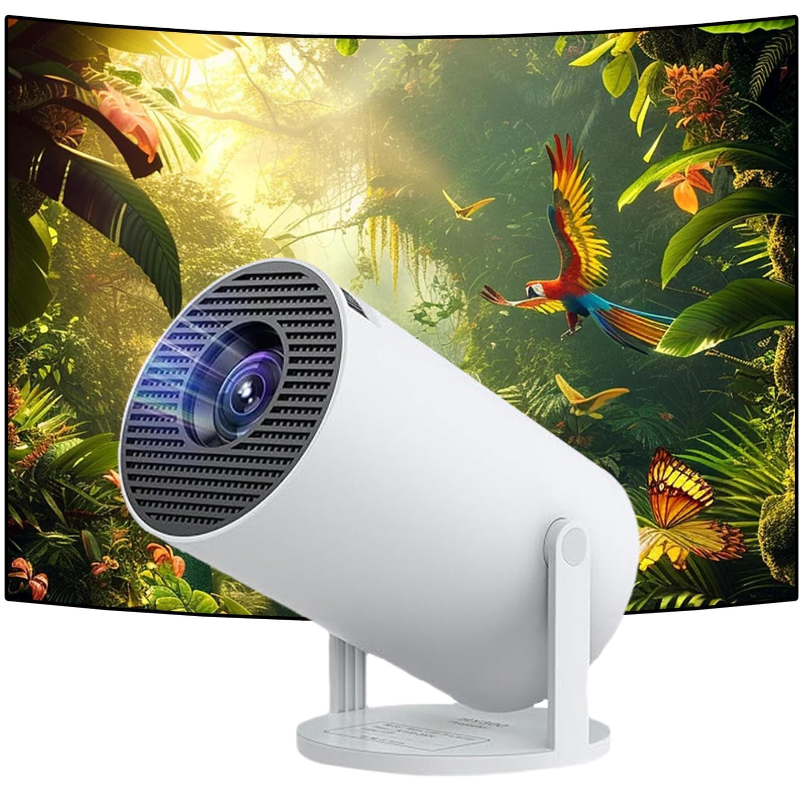 ANSHUN Mini Projector 4K+, Portable Projector 4K, Smart Projector Compatible With Android/TV Stick/HDMI/USB/Audio/TF, Mini Projector 4k Ultra HD WiFi6 Bluetooth, Home Cinem, Android 13.0