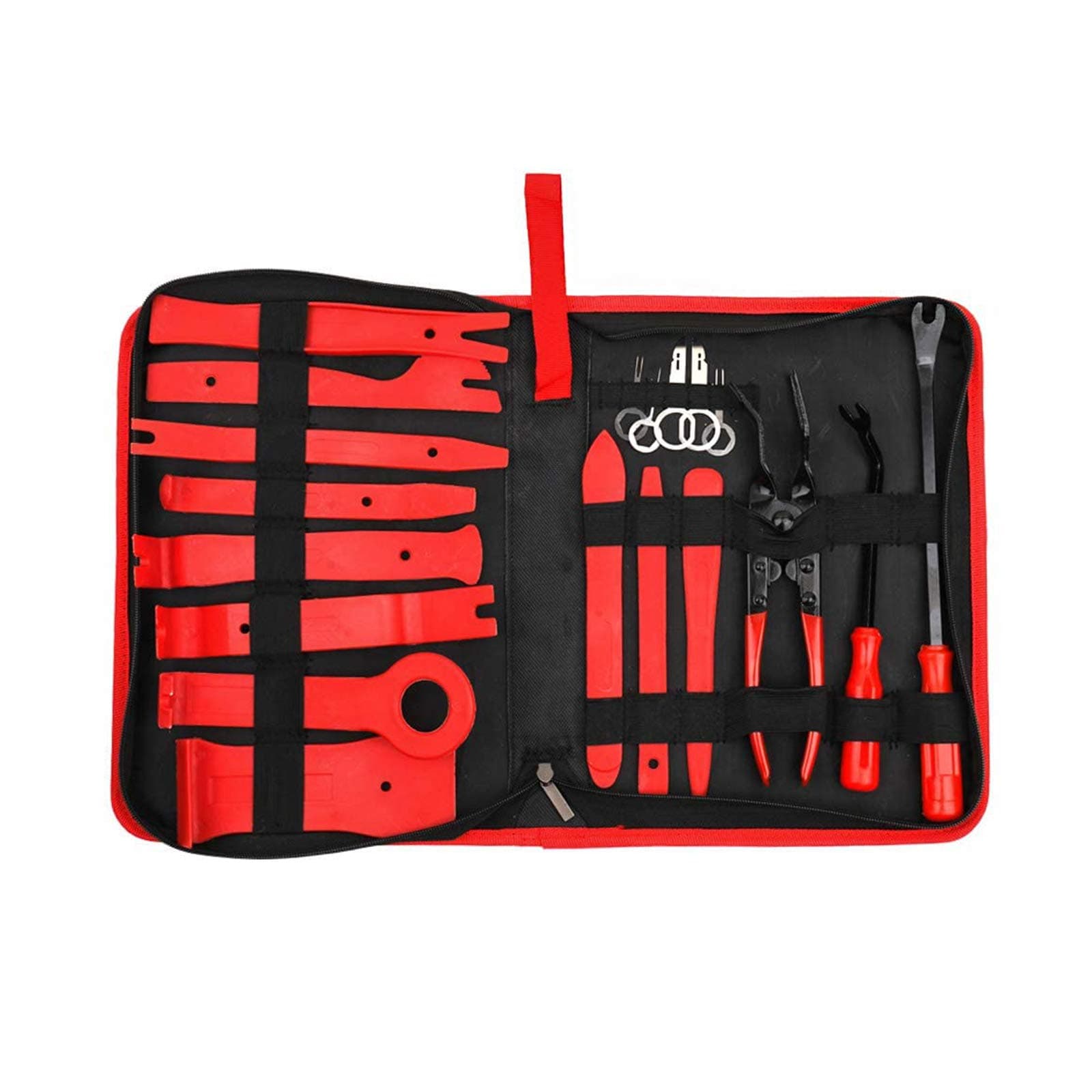 HIP -TEC Car Trim Removal Tool, 19pcs Car Panel Trim Removal kit Auto Door Panel Removal Tool Set for Dash Center Console Audio Radio Removal Installation and Remover Strong Nylon Pry Tool