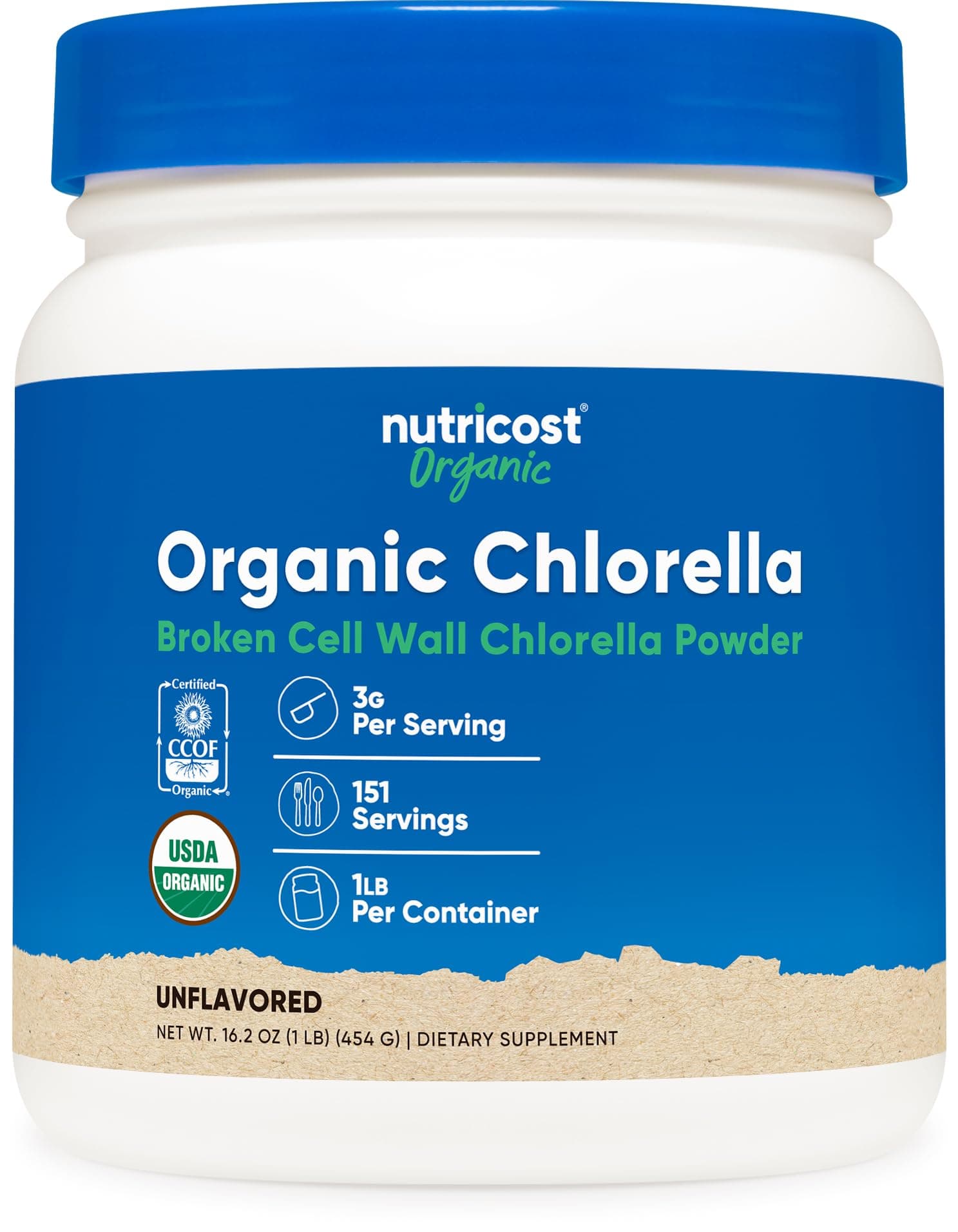 Nutricost Chlorella Powder - Pure Chlorella 16oz