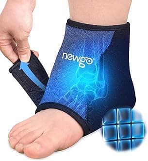 Ankle Ice Pack Wrap Upgraded Gel Ice Pack for Ankle Pain Relief with 2 Hours Long Lasting Cold Retention for Athletes, Chronic Pain Sufferers, Flexible Fit, Leakproof & Reusable