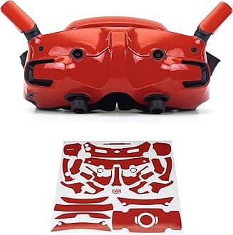 WRAPGRADE Skin Stickers Compatible with DJI Goggles 3 (Super Red)