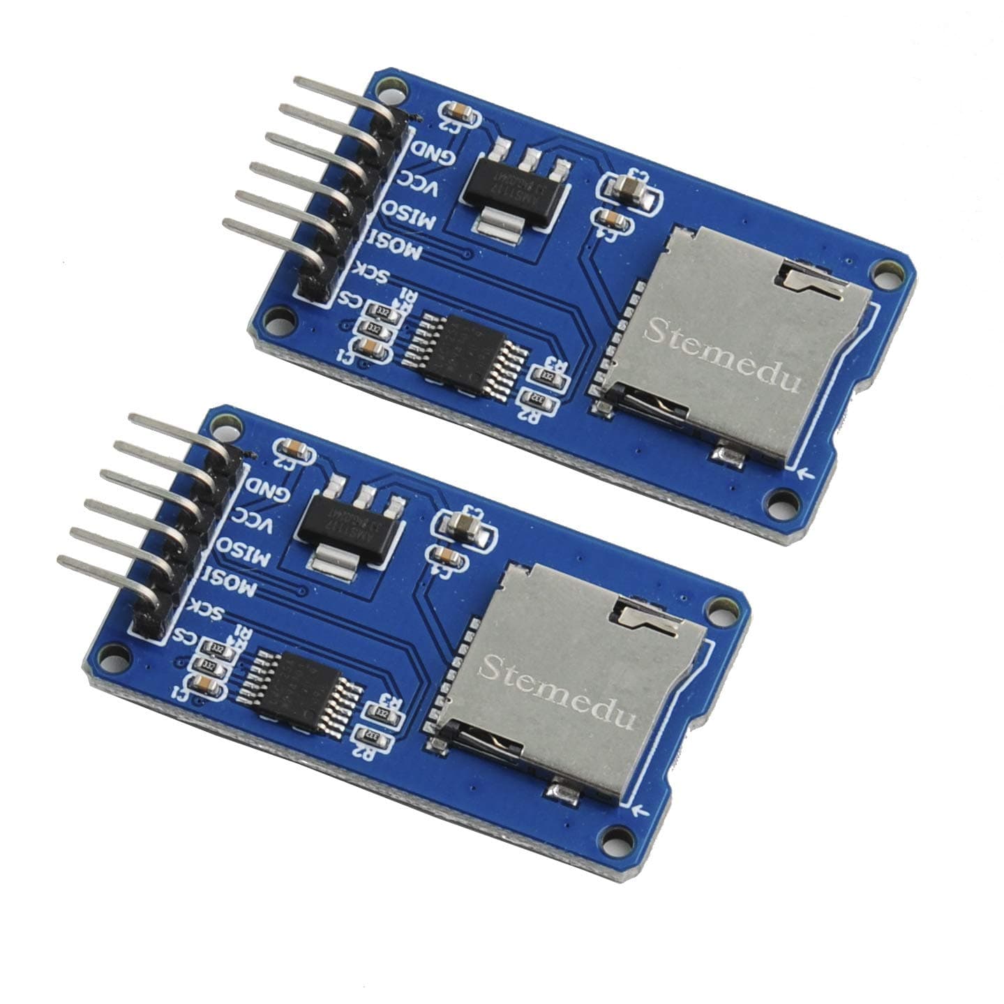 2PCS Micro SD Card Module TF Card Memory Storage Adapter Reader Board SPI Interface with Integrated Circuit Breakout for Arduino for Raspberry Pi