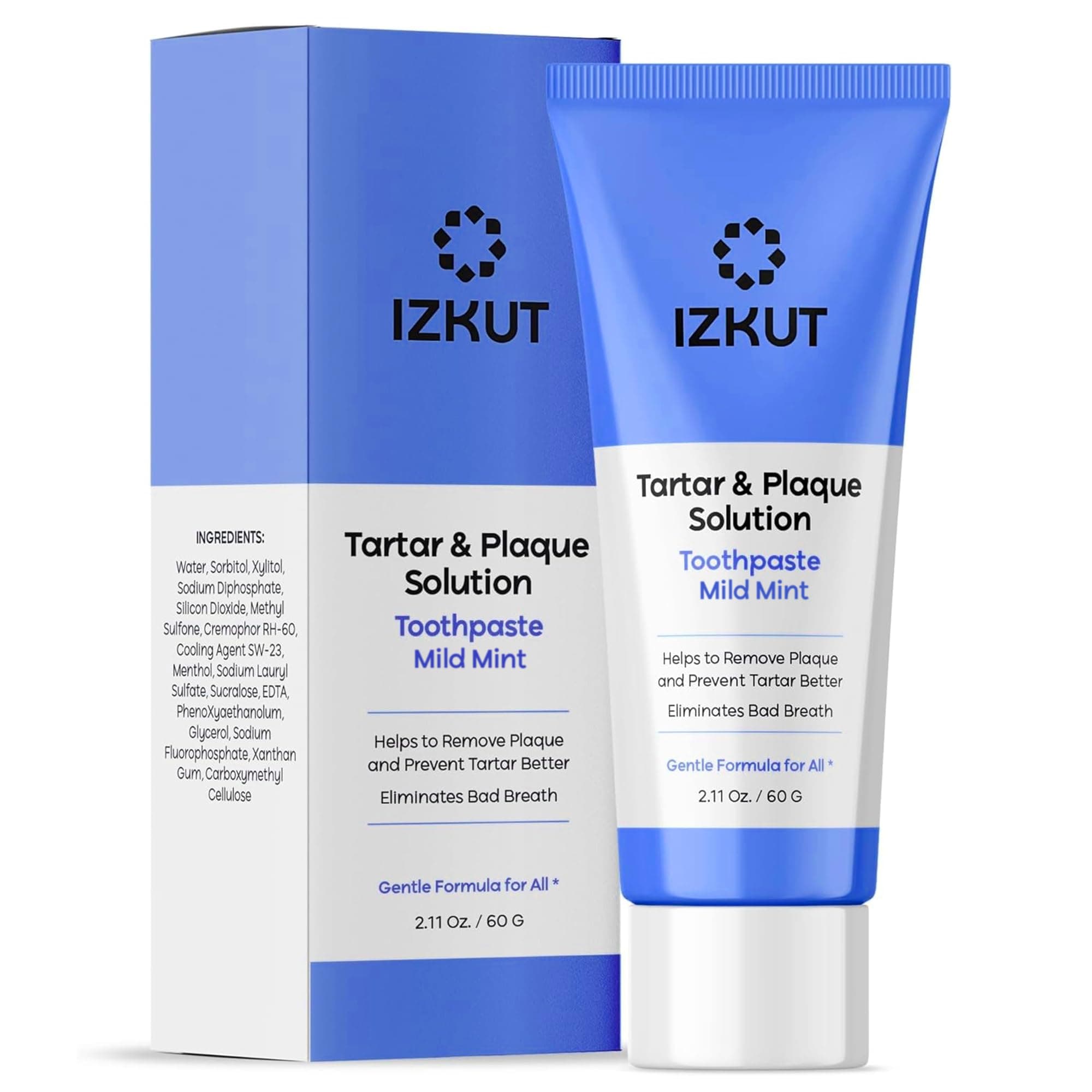 Plaque & Tartar Remover Toothpaste for Teeth: Removes Plaque & Controls Tartar Build-up - Deep Cleansing,Fresh Breath, Mild Mint Flavor