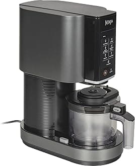 CREAMi Ice Cream Maker & Dessert Machine with 3 Containers, 7 Programmes, Making Ice Cream, Gelato, Sorbet, Smoothie Bowls, Milkshakes and More, Black/Silver, 1.4 L Ice Cream Capacity, NC300EU