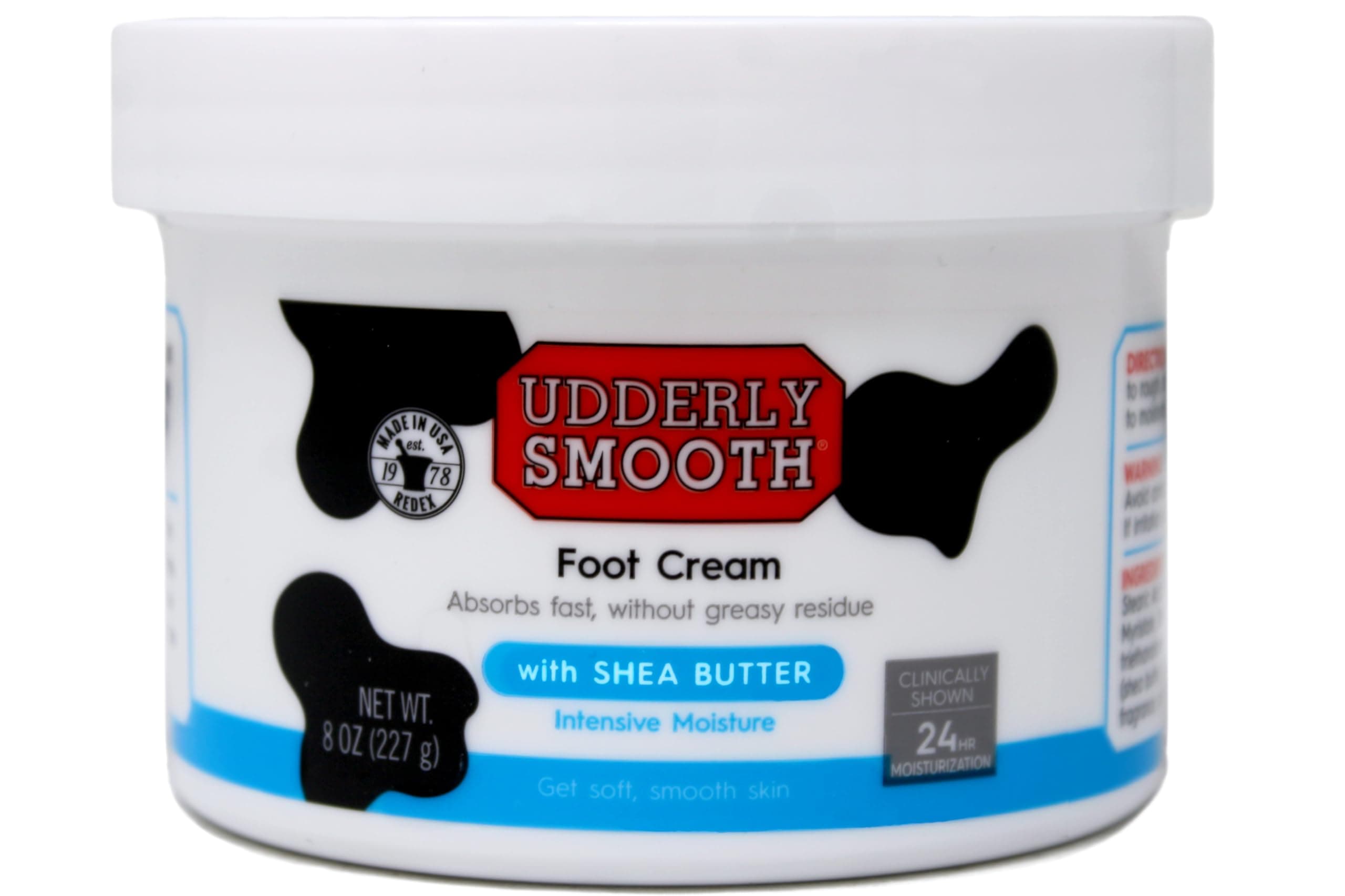 Udderly Smooth Foot Cream Jar, 8 Ounce