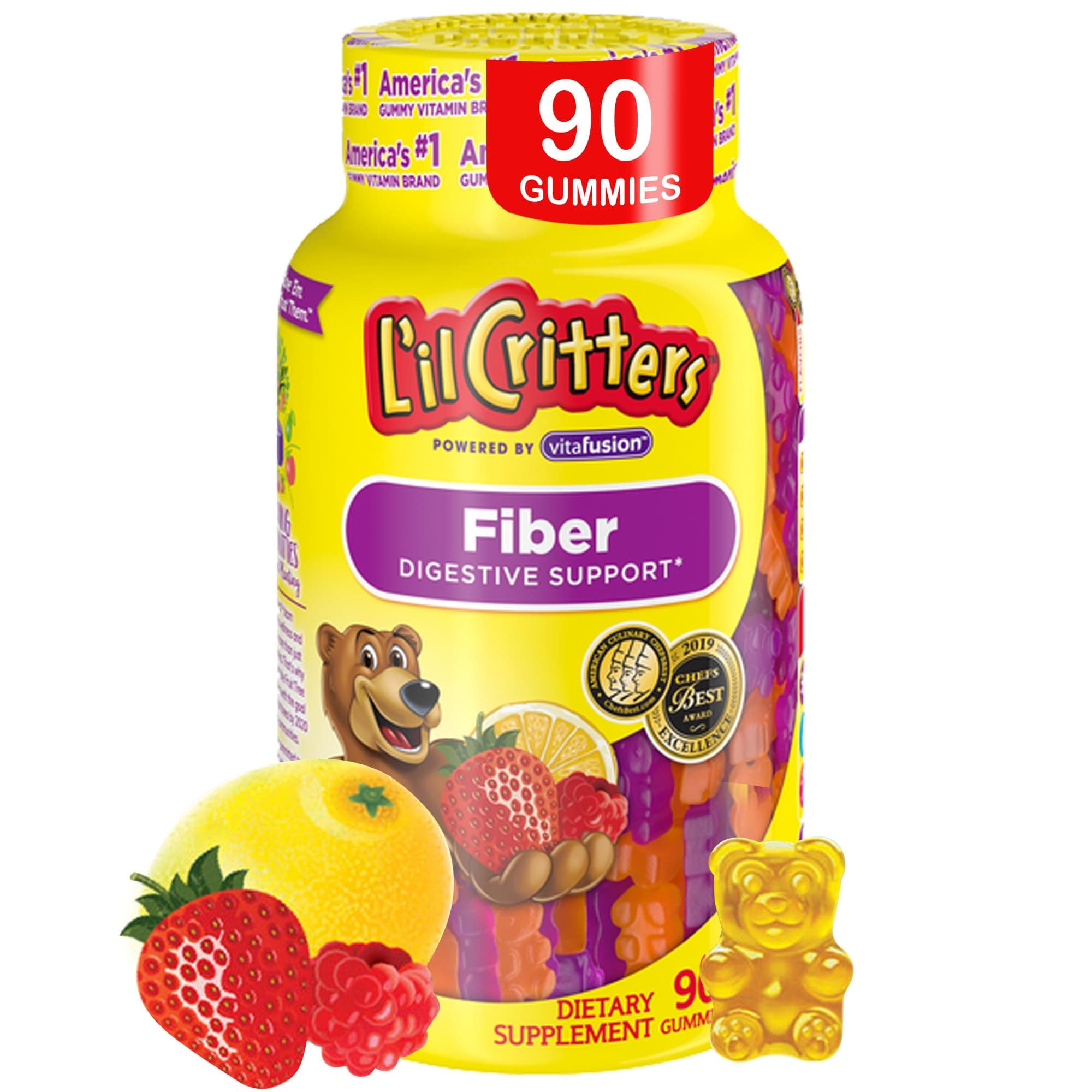 Fiber Gummy Bears - 90 Count