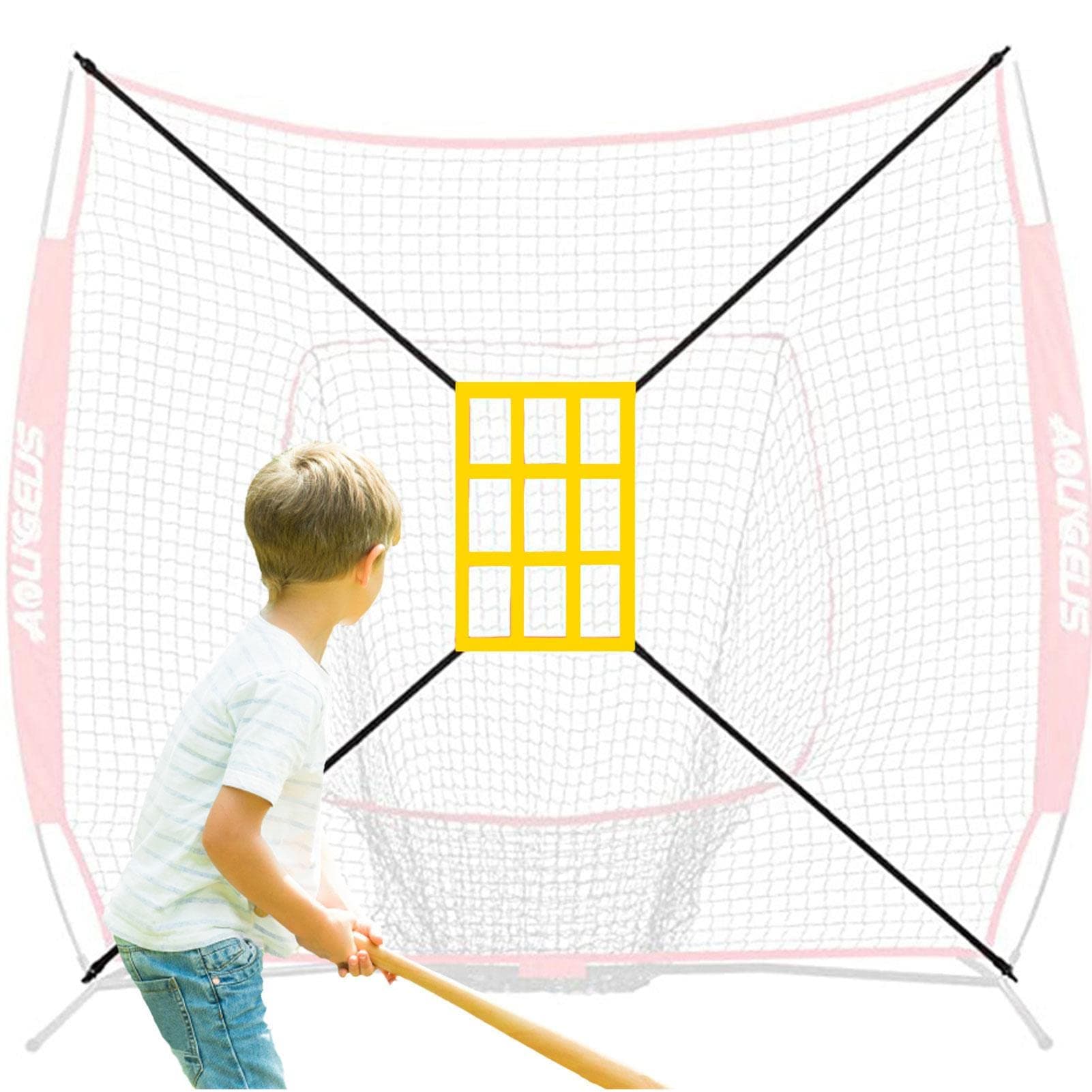 Practice Net Baseball | Portable Hitting Pitching Batting Training Net Baseball Backstop Net | Portable Baseball Practice Net for Batting for All Skill Levels and Kids Ziyuan