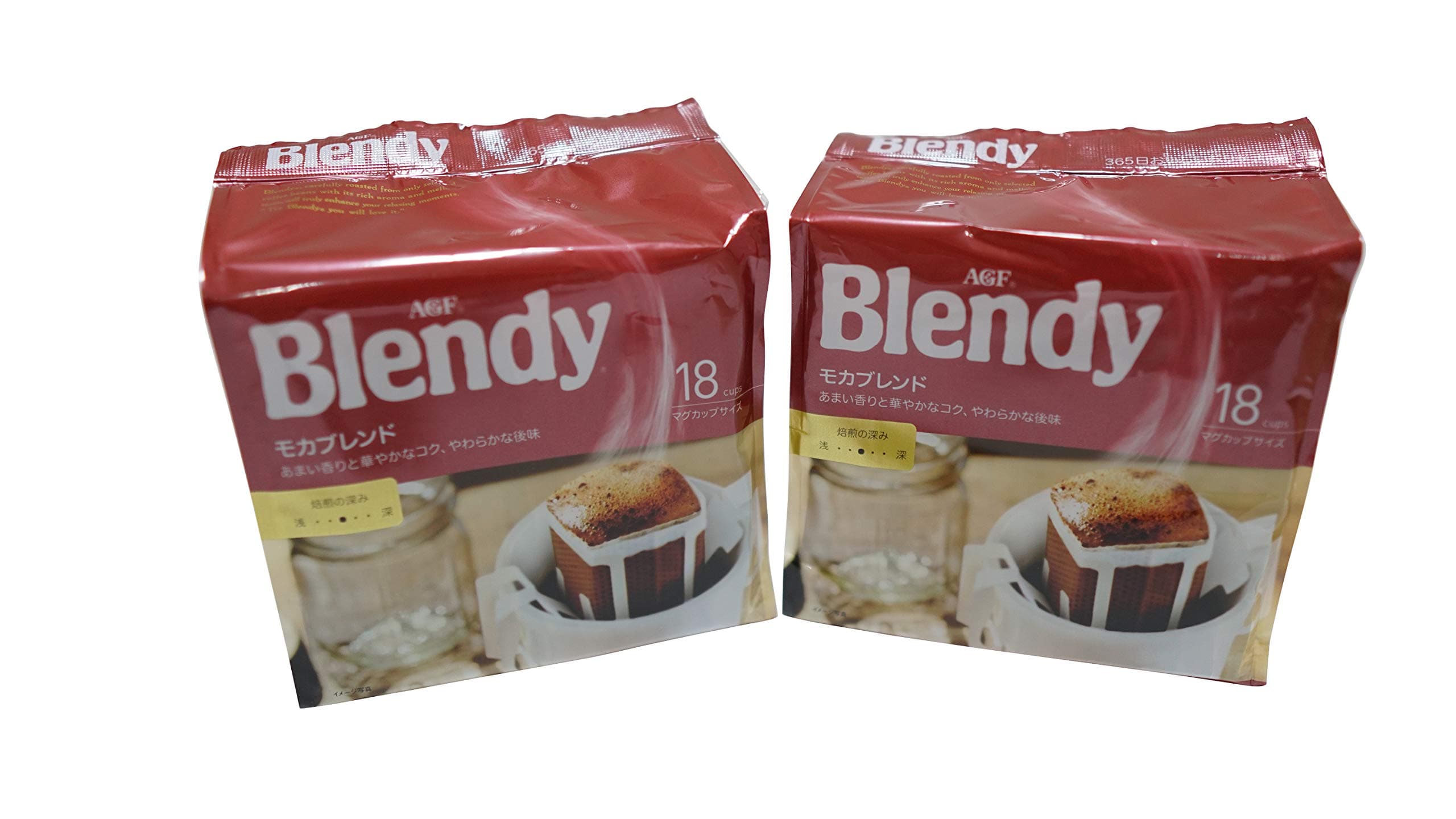 AGF Blendy Mocha Blend Single Serve Hand Drip Coffee 36 pack(18 pack of 2)