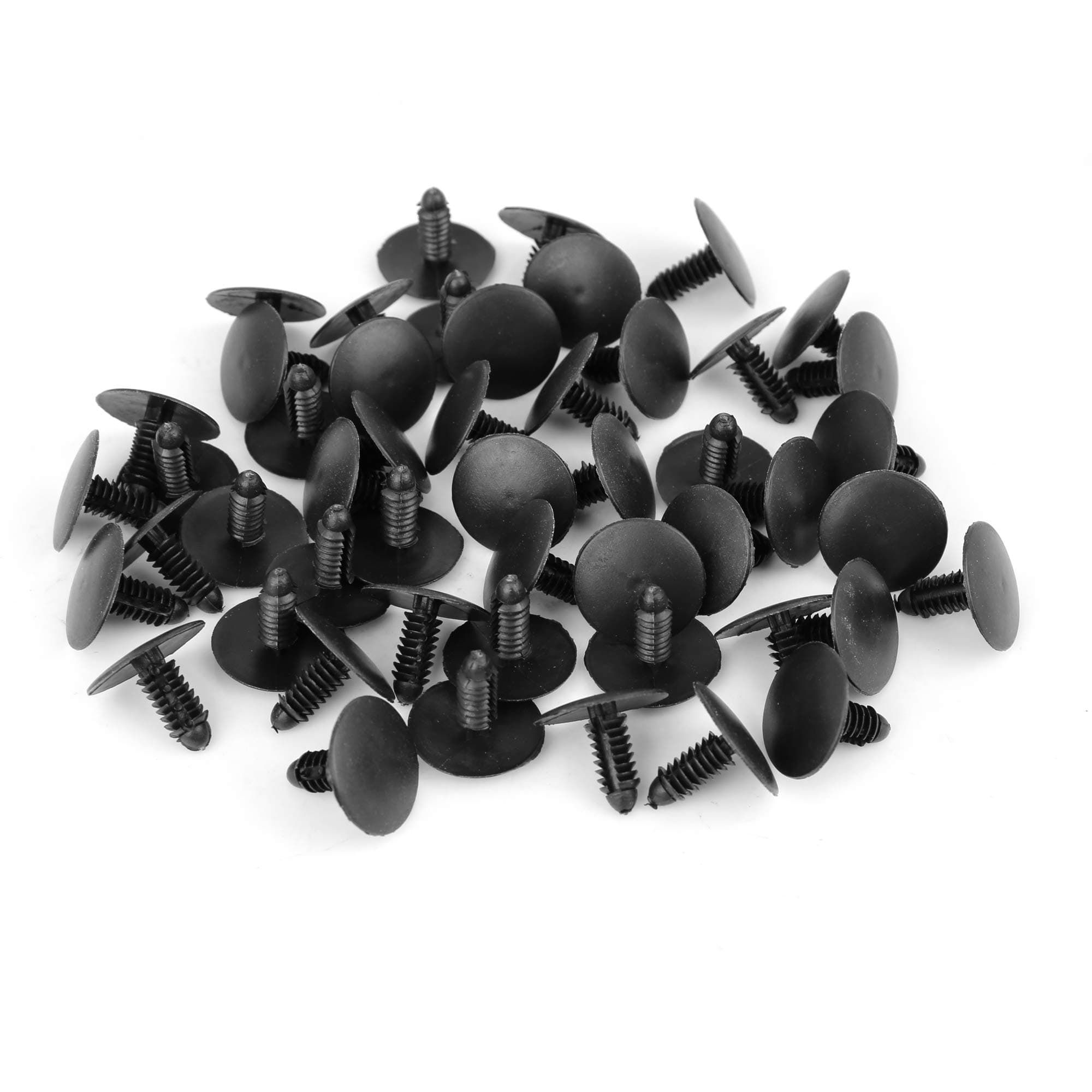uxcell 50pcs 7mm Plastic Fastener Rivet Clips Bumper Shield Retainer Auto Body Clips