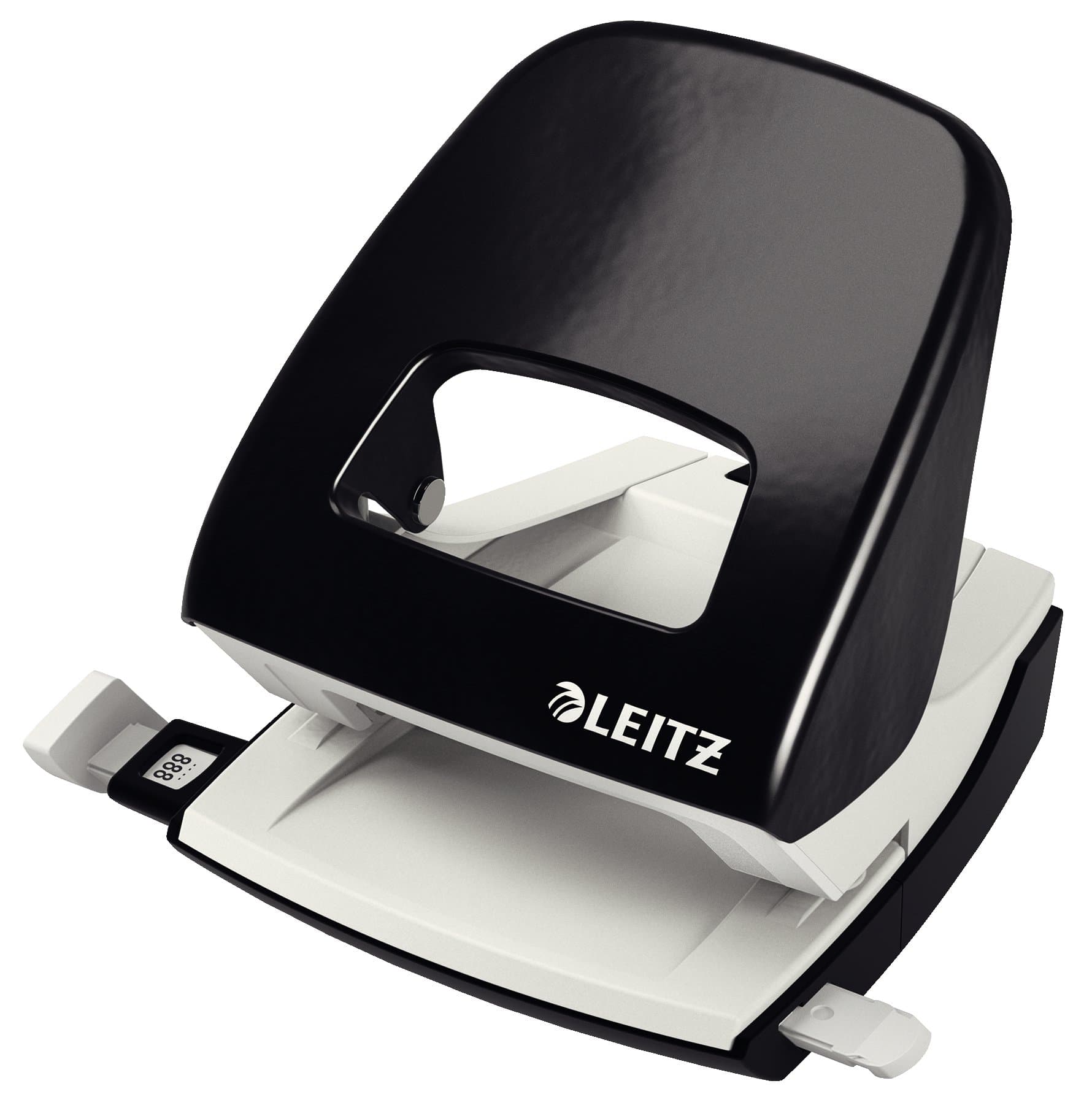 Leitz Hole Punch, 30 Sheets, Guide Bar with Format Markings, Metal, NeXXt Range, 50080095 - Black