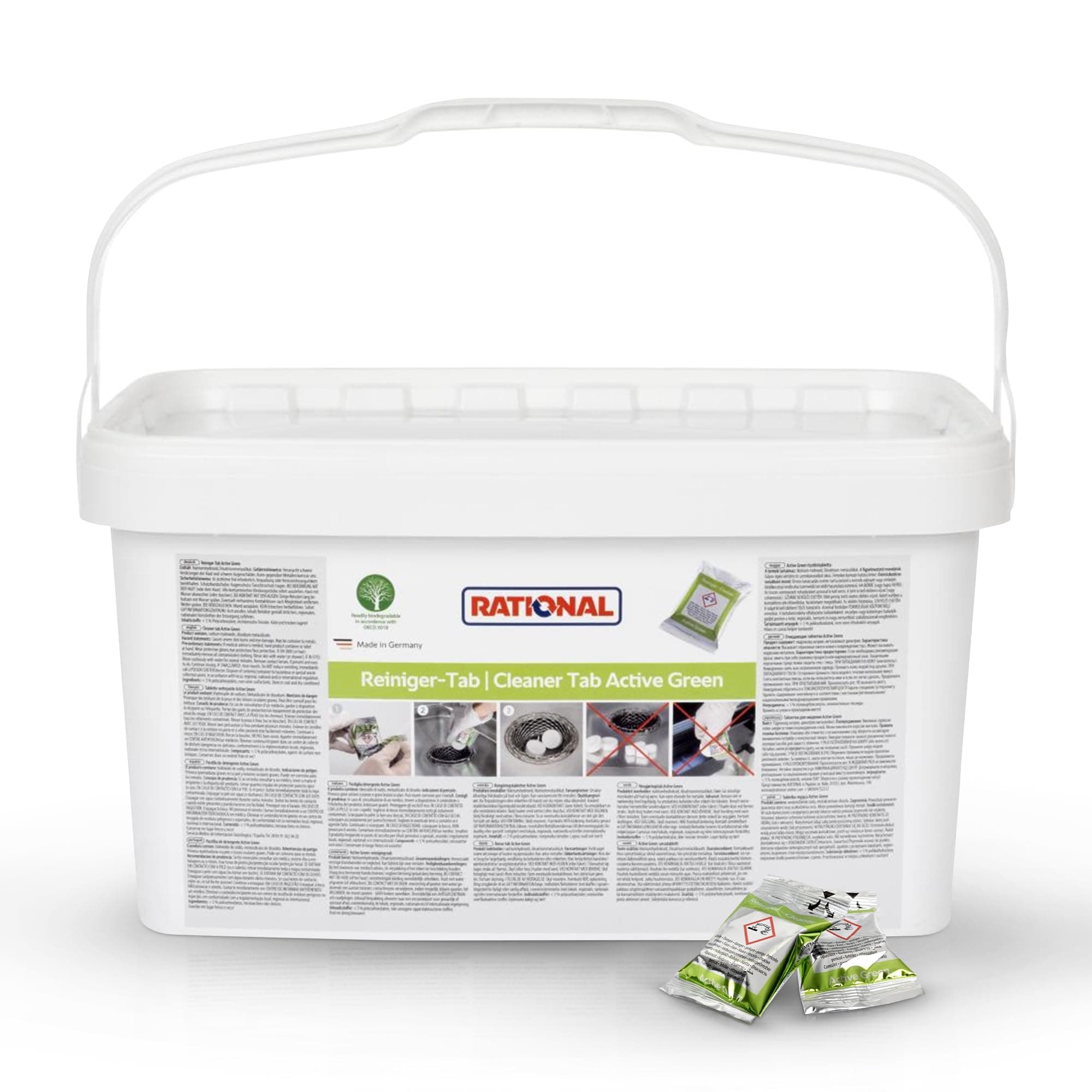 Active Green Detergent Cleaner Tablets (56.01.535) - Combi Oven Cleaning Tablets for Rational and Lincat SCC Ovens - Professional-Grade Hygiene Solution - Tub of 150