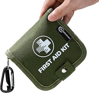 Mini First Aid Kit - 137 Piece Small Emergency Medical Kit for Home, Car, Travel, Camping & Outdoor Activities (Green)