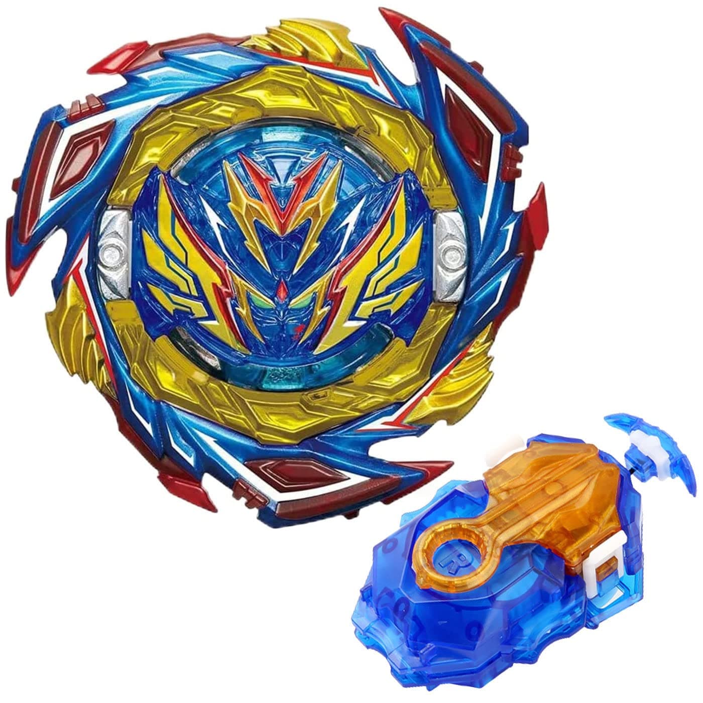 Bey Battling String Launcher, Savior Valkyrie Top Burst Launcher Set, Left and Right Spin DB Launcher Compatible with All Bey Burst Series - Blue
